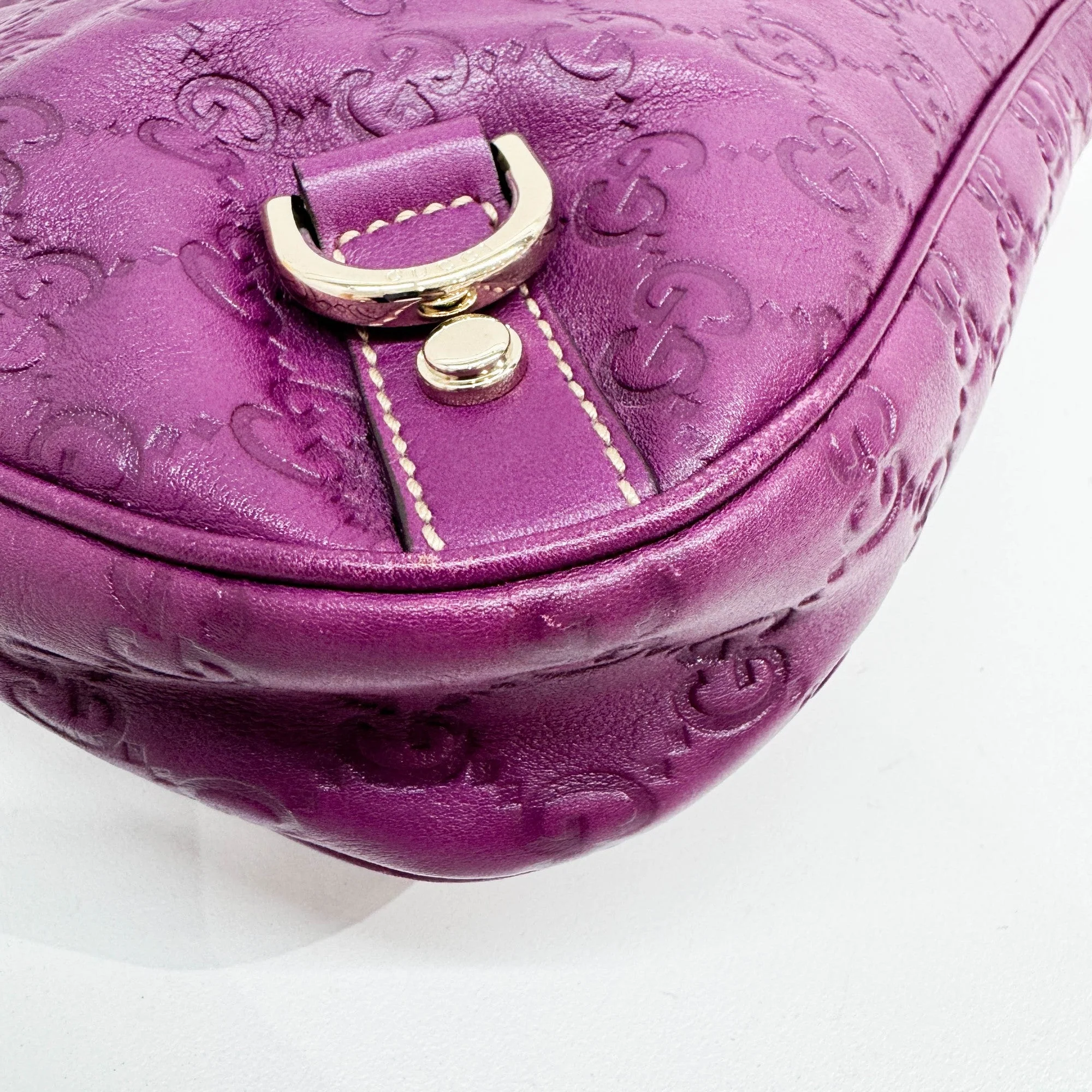 Abbey D-Ring Purple GG Leather Shoulder Bag - Image 13