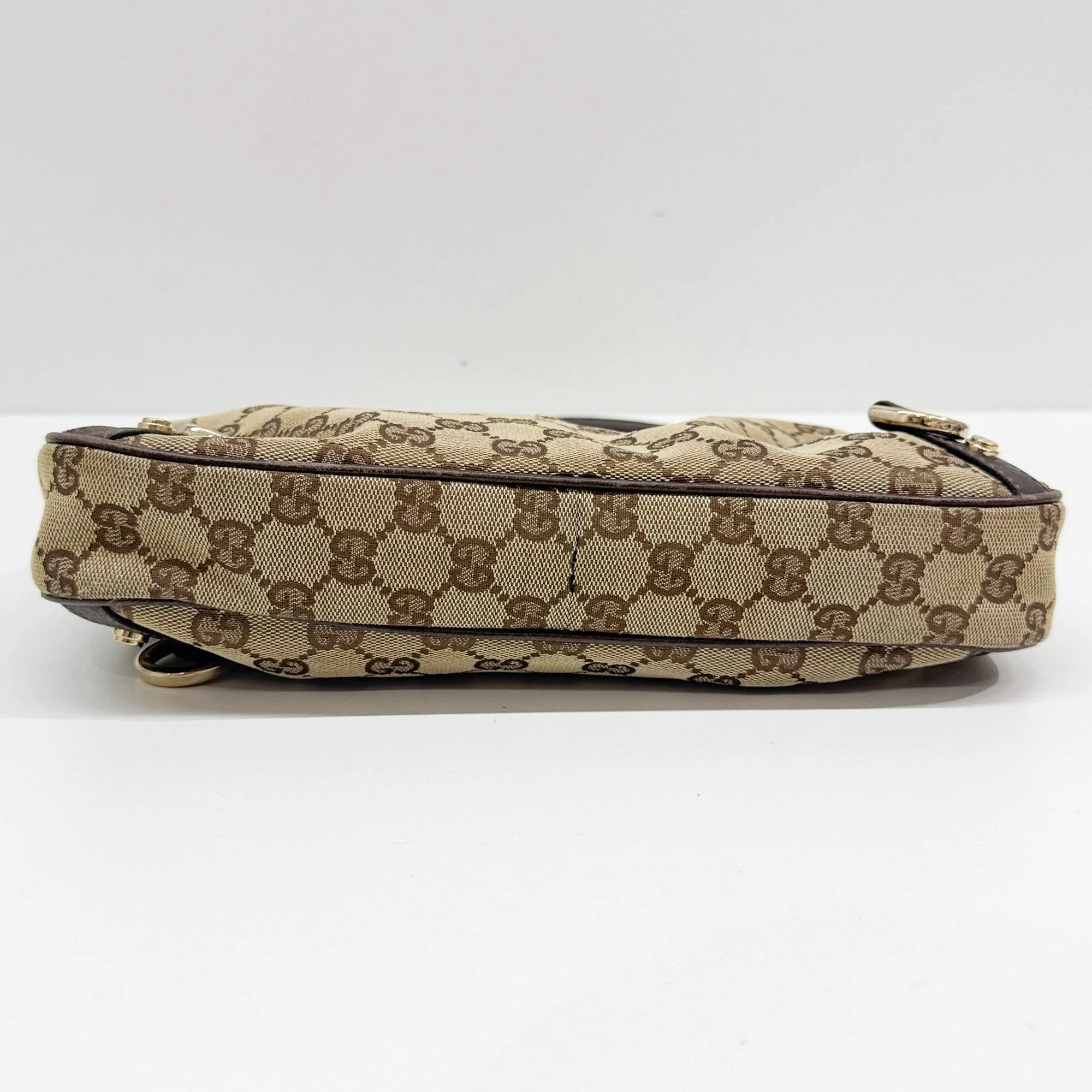 Abbey D-Ring Tan GG Canvas Shoulder Bag - Image 8