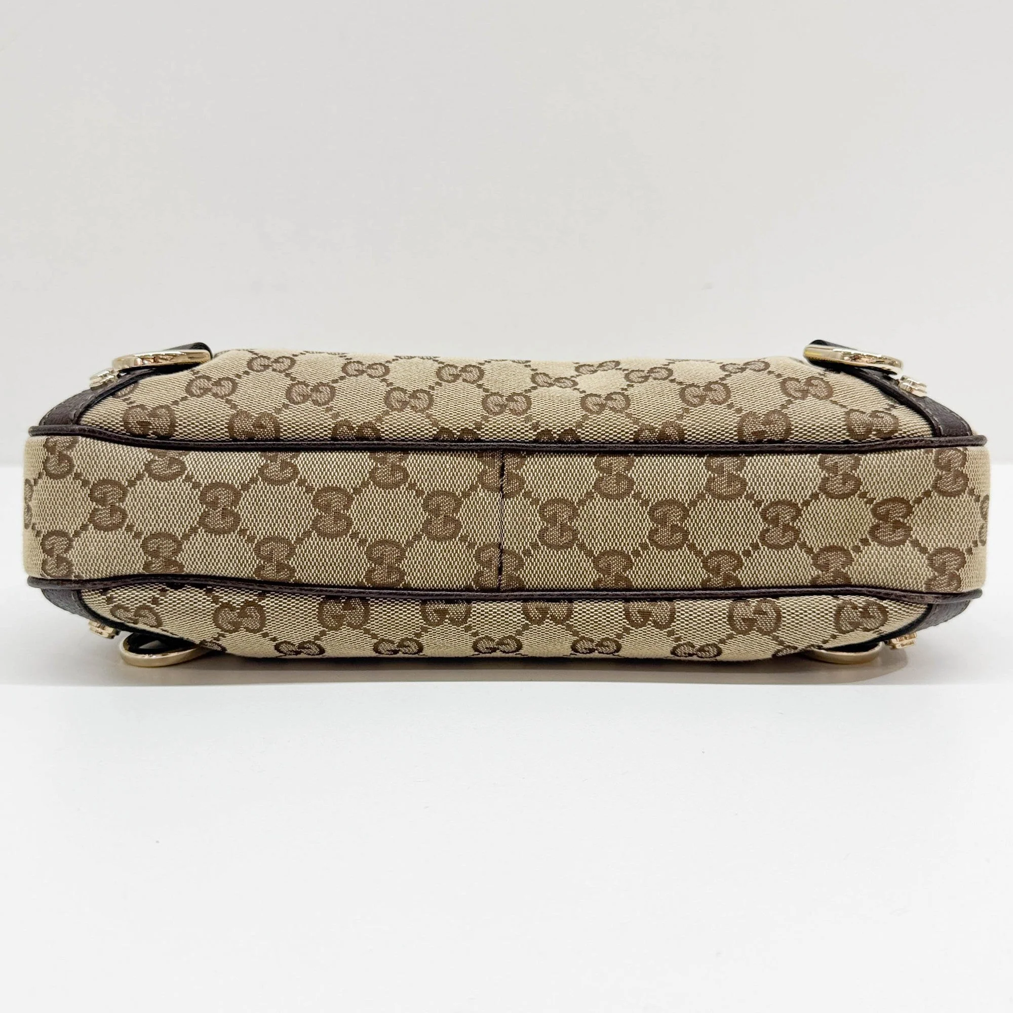Abbey D-Ring Tan GG Canvas Shoulder Bag - Image 7