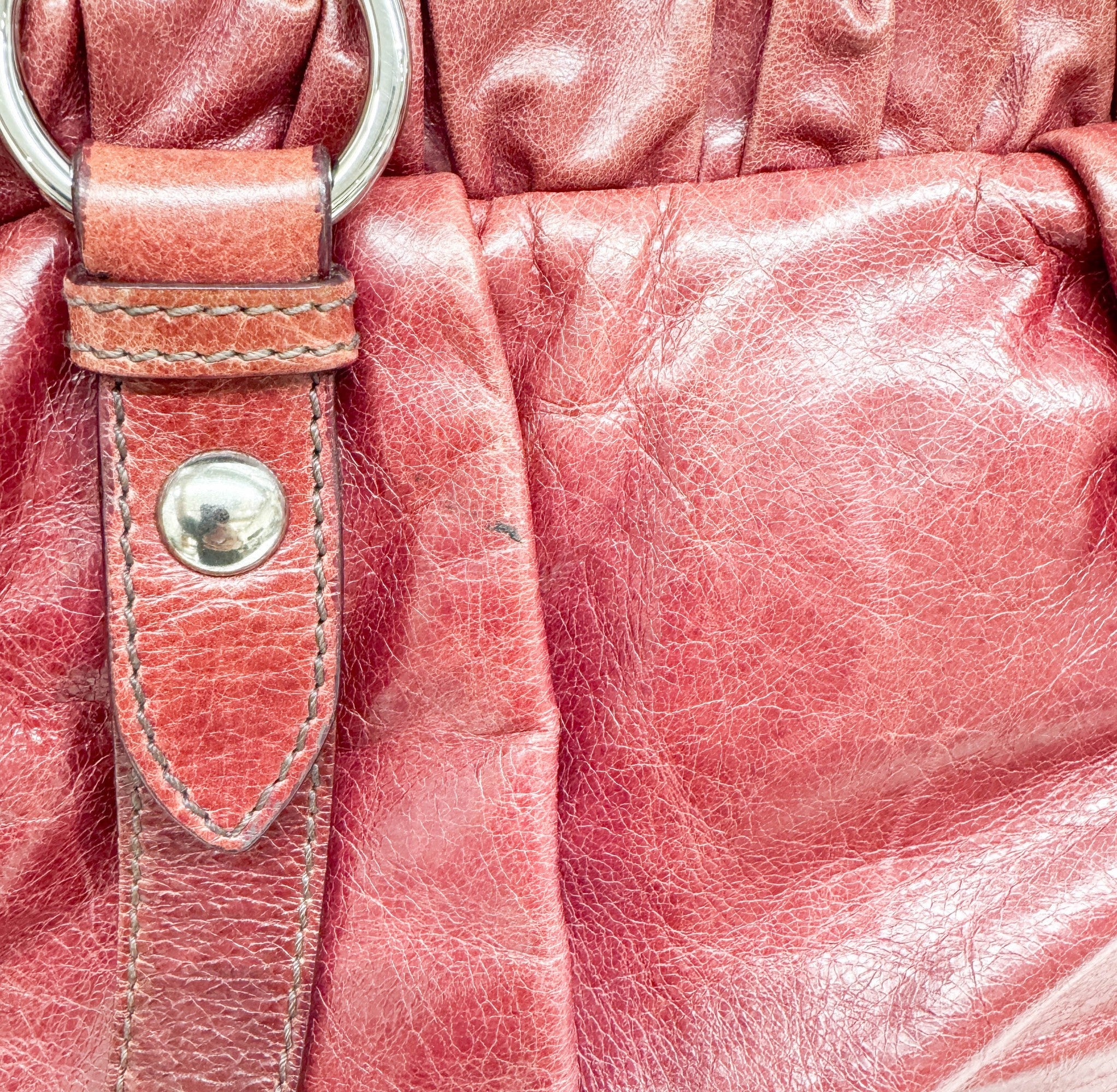 Amarena Red Leather Two Way Tote Bag - Image 15