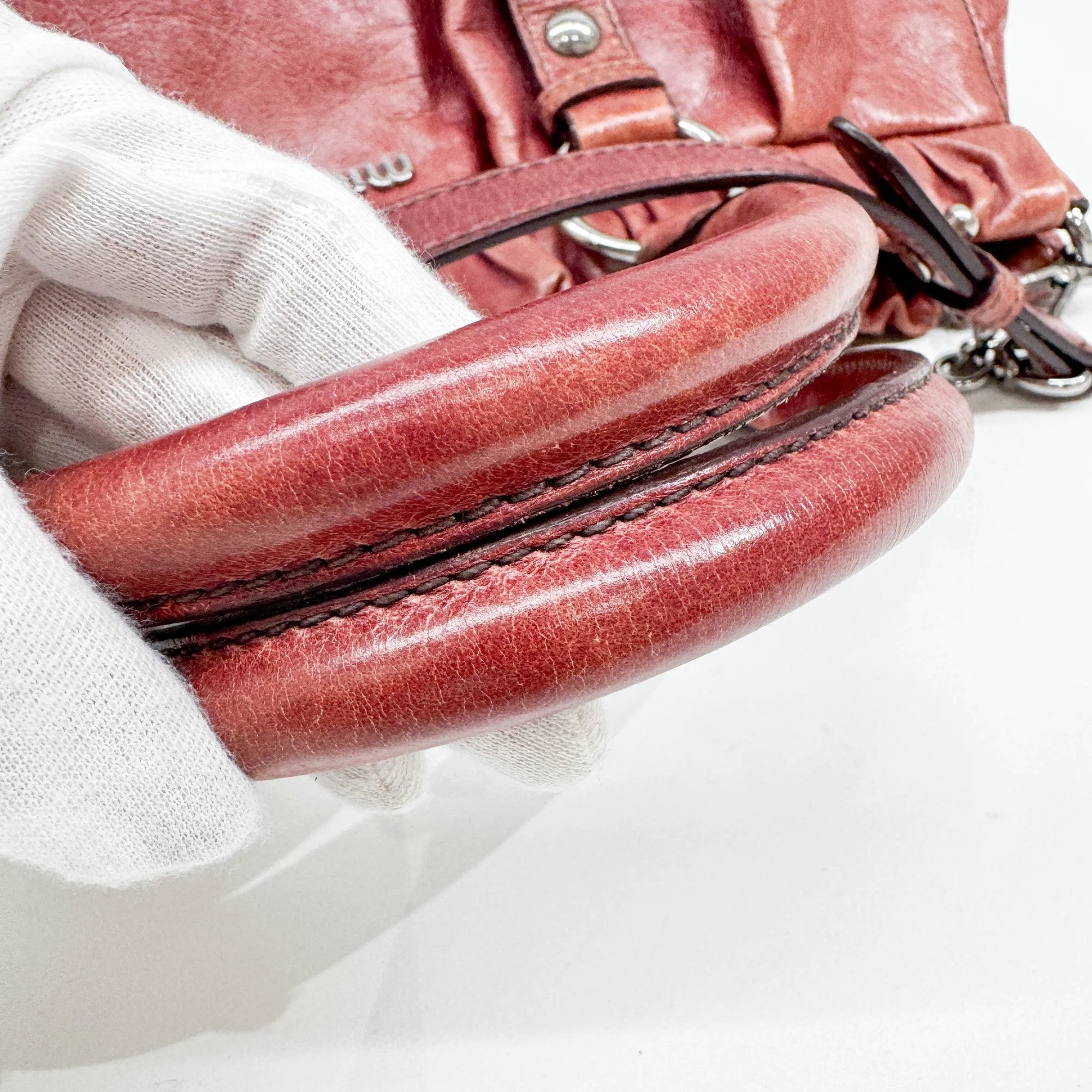 Amarena Red Leather Two Way Tote Bag - Image 9