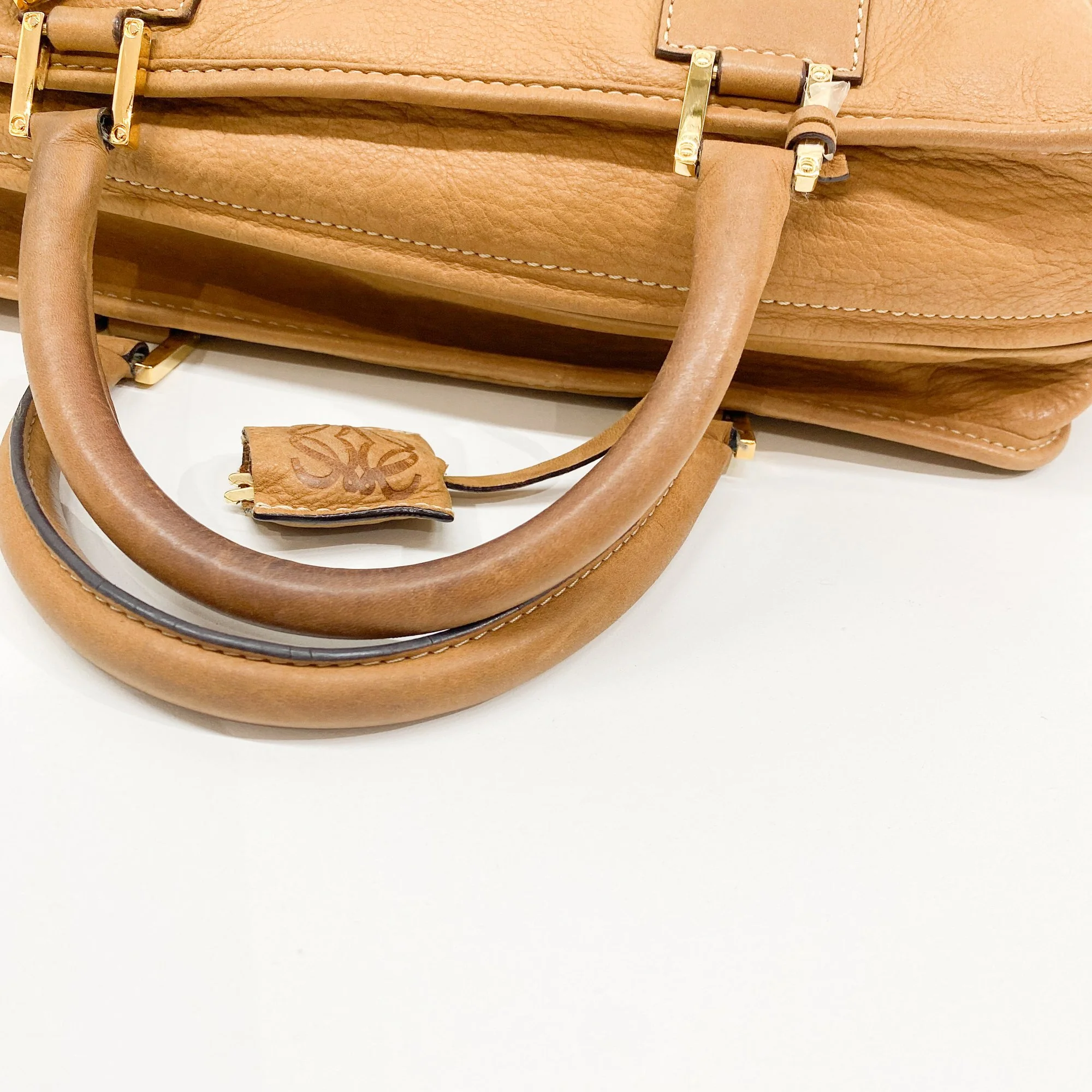 Amazona Brown Leather Hand Bag - Image 8