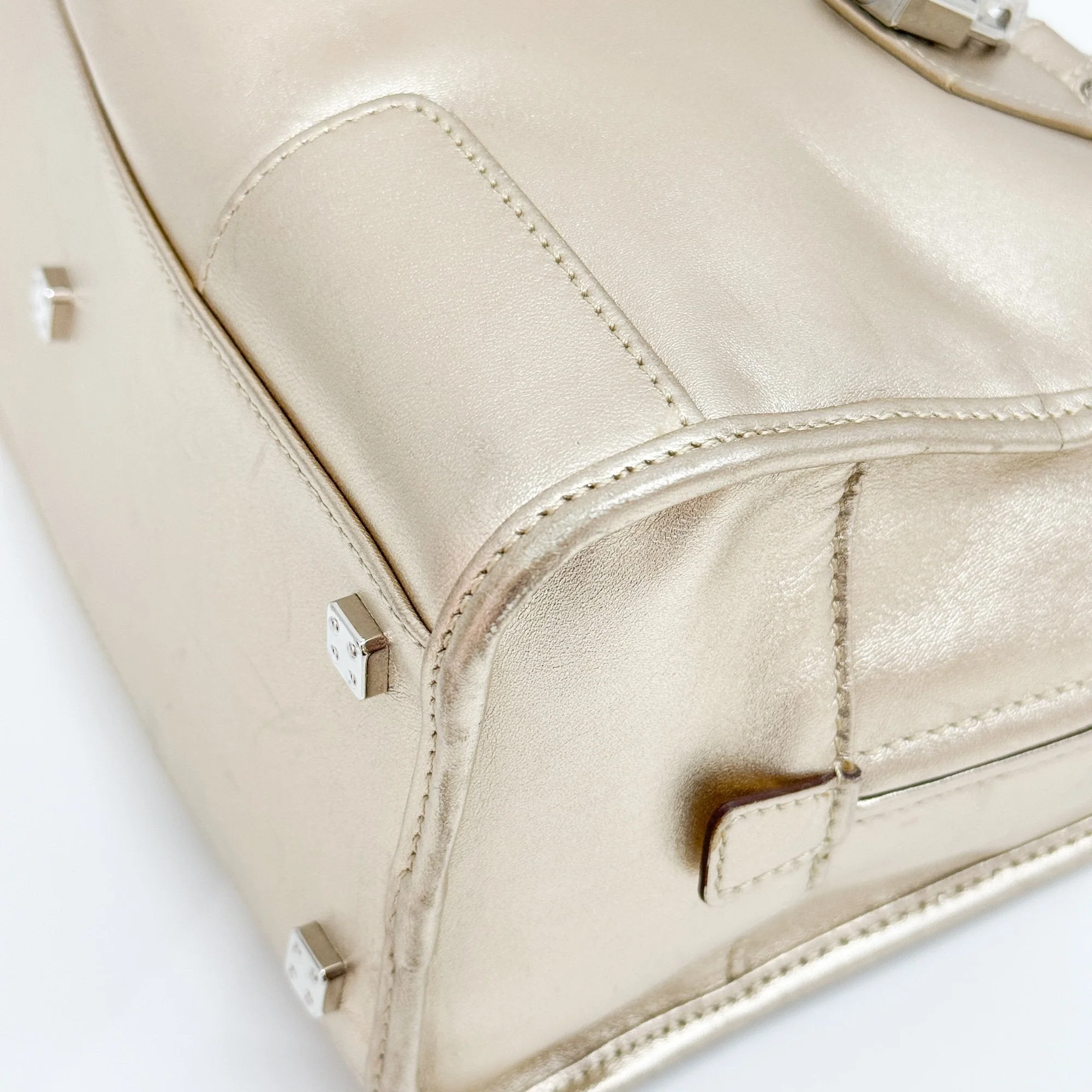 Amazona Gold Leather Hand Bag - Image 11