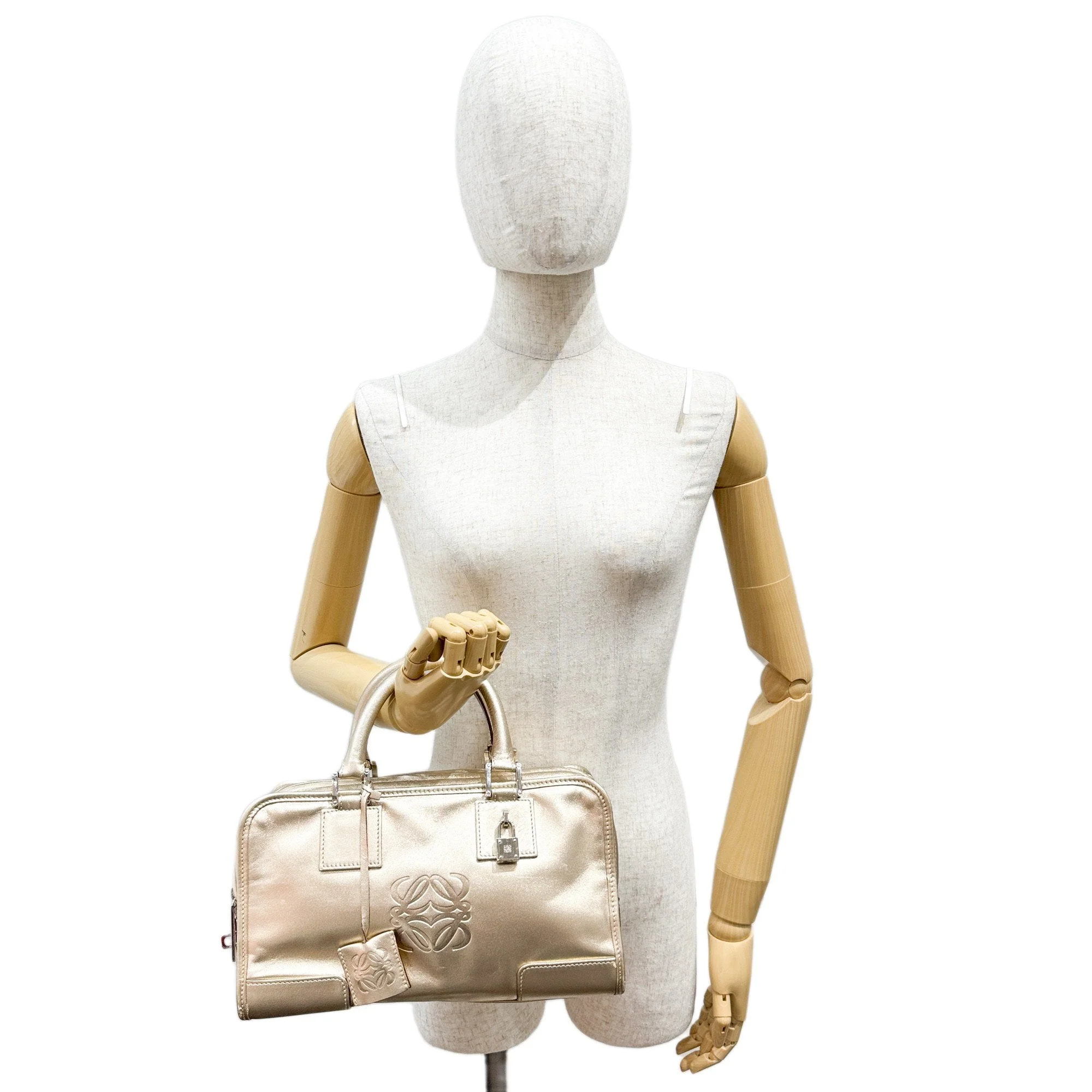 Amazona Gold Leather Hand Bag - Image 3