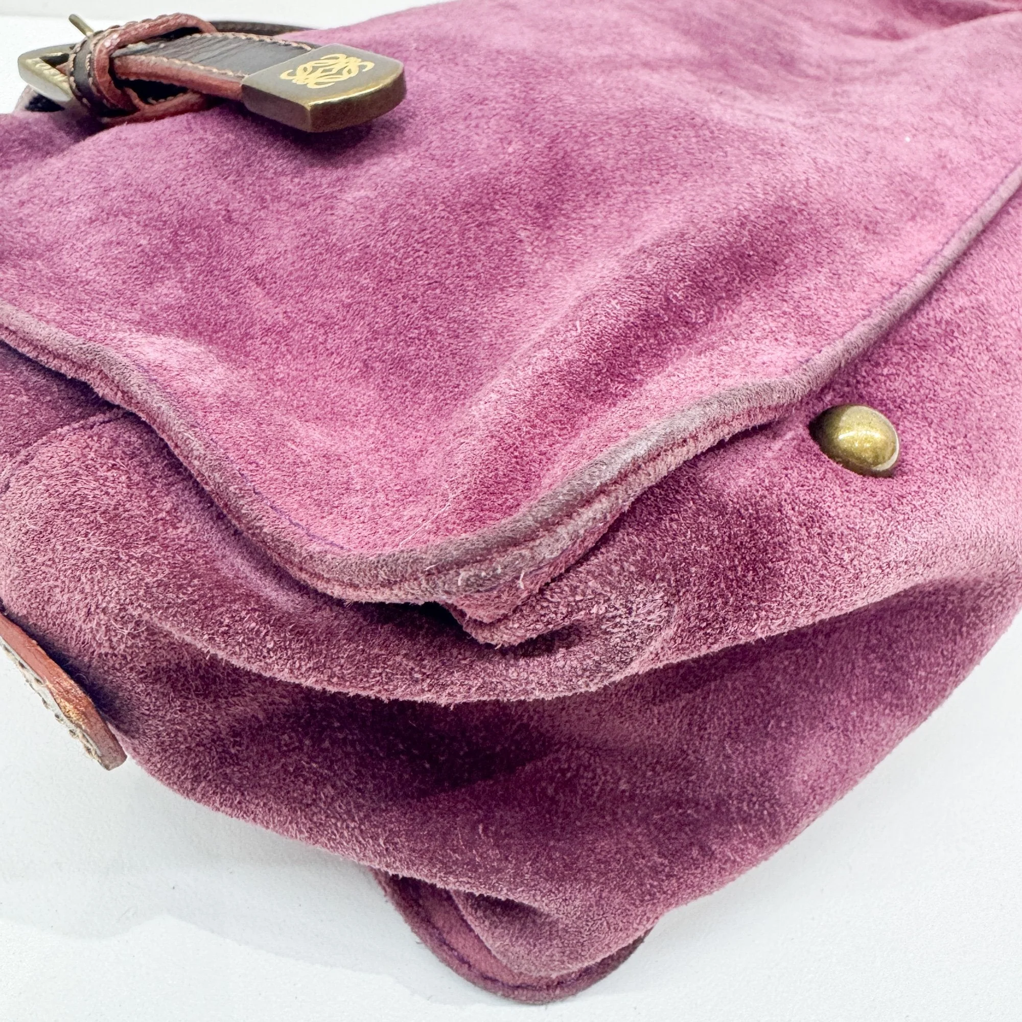 Amazona Purple Suede Hand Bag - Image 12