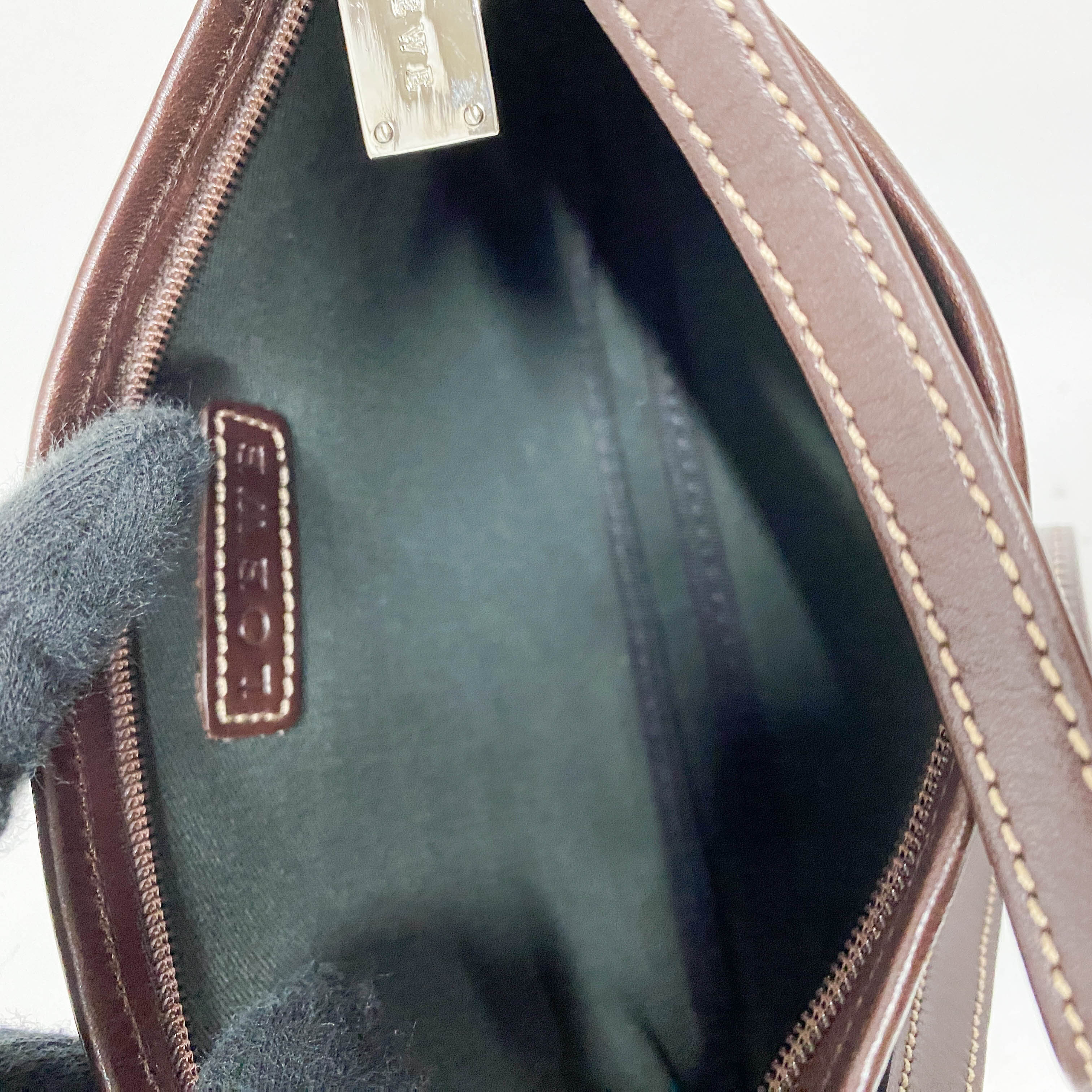 Anagram Blue Canvas Accessory Pouch Shoulder Bag - Image 13