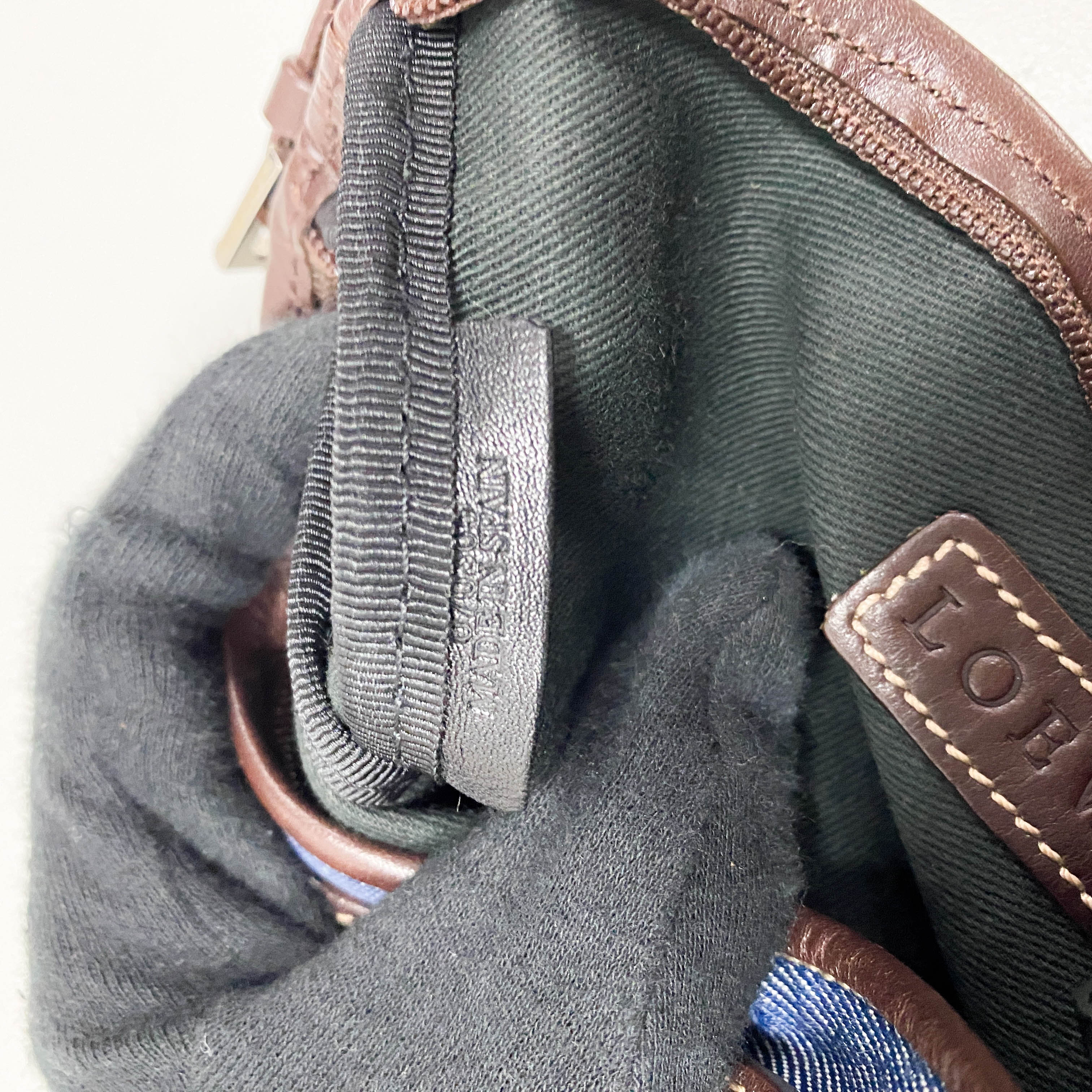Anagram Blue Canvas Accessory Pouch Shoulder Bag - Image 15
