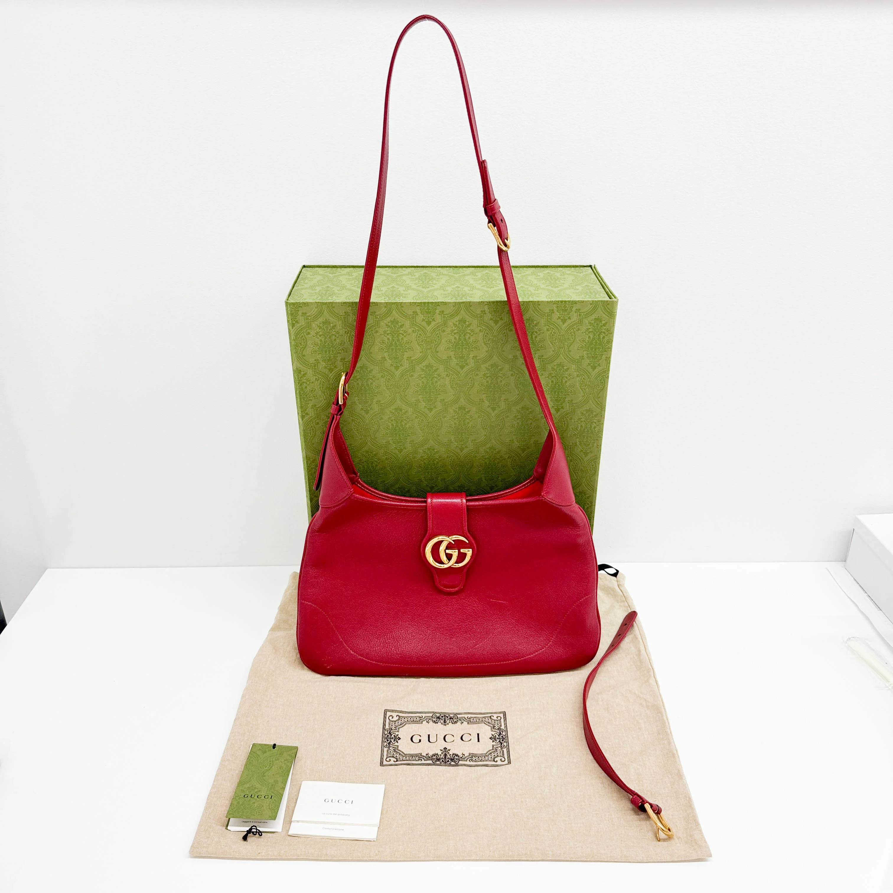 Aphrodite Red Leather Crossbody Bag - Image 3
