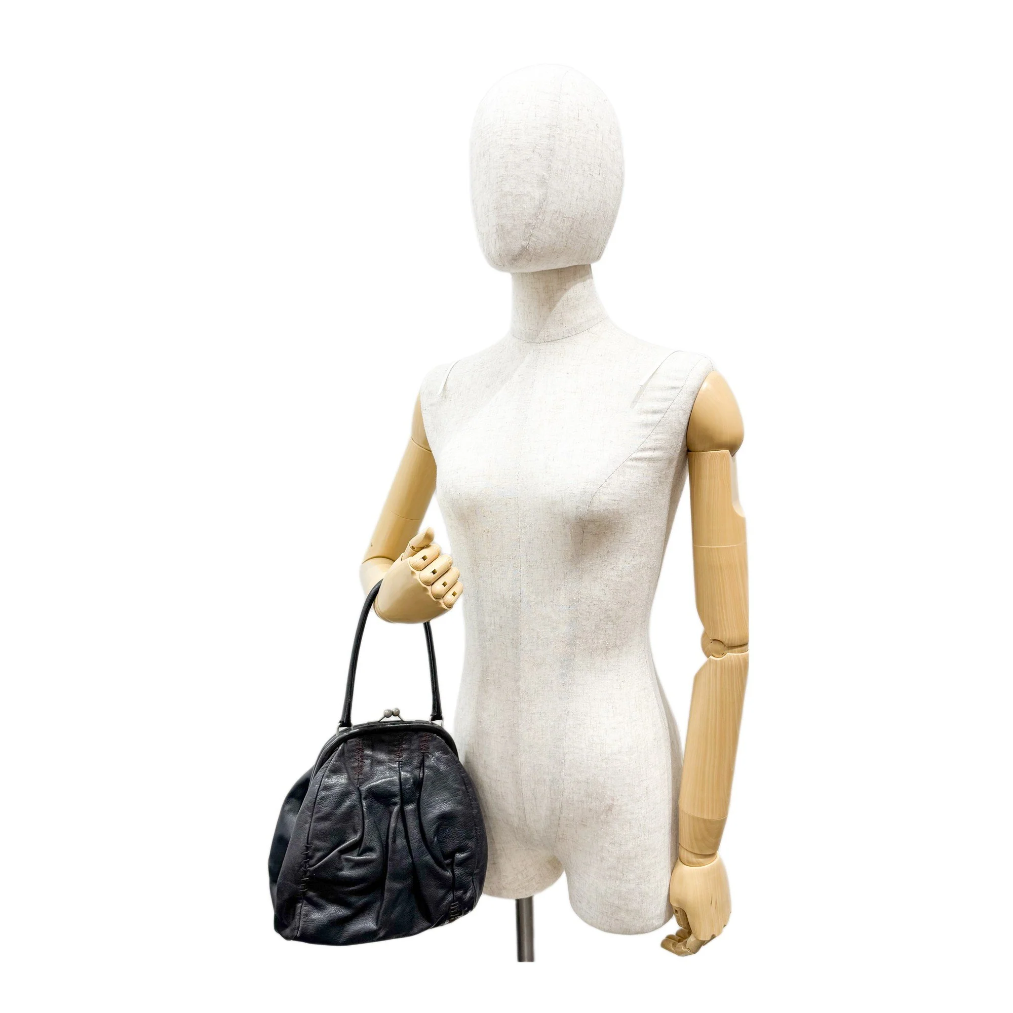 Archive Black Leather Hand Bag - Image 3