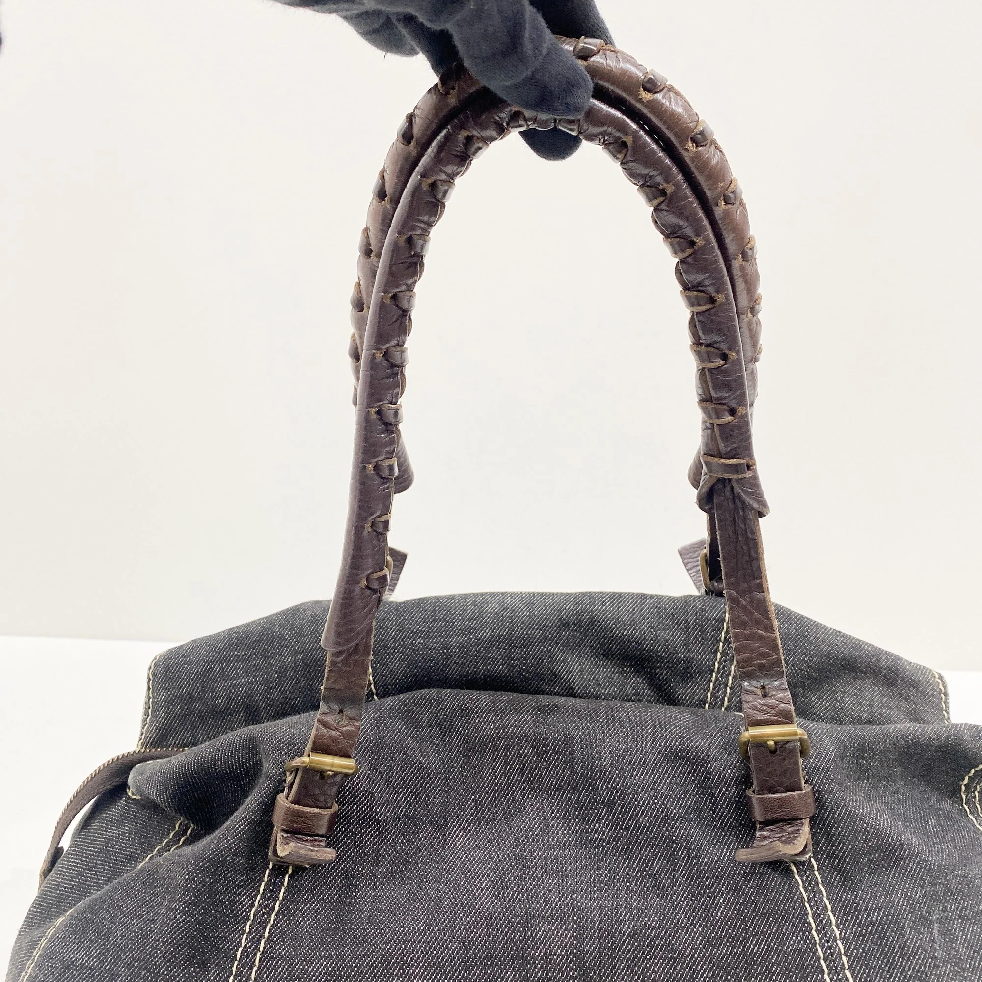 Archive Blue Denim Shoulder Bag - Image 13
