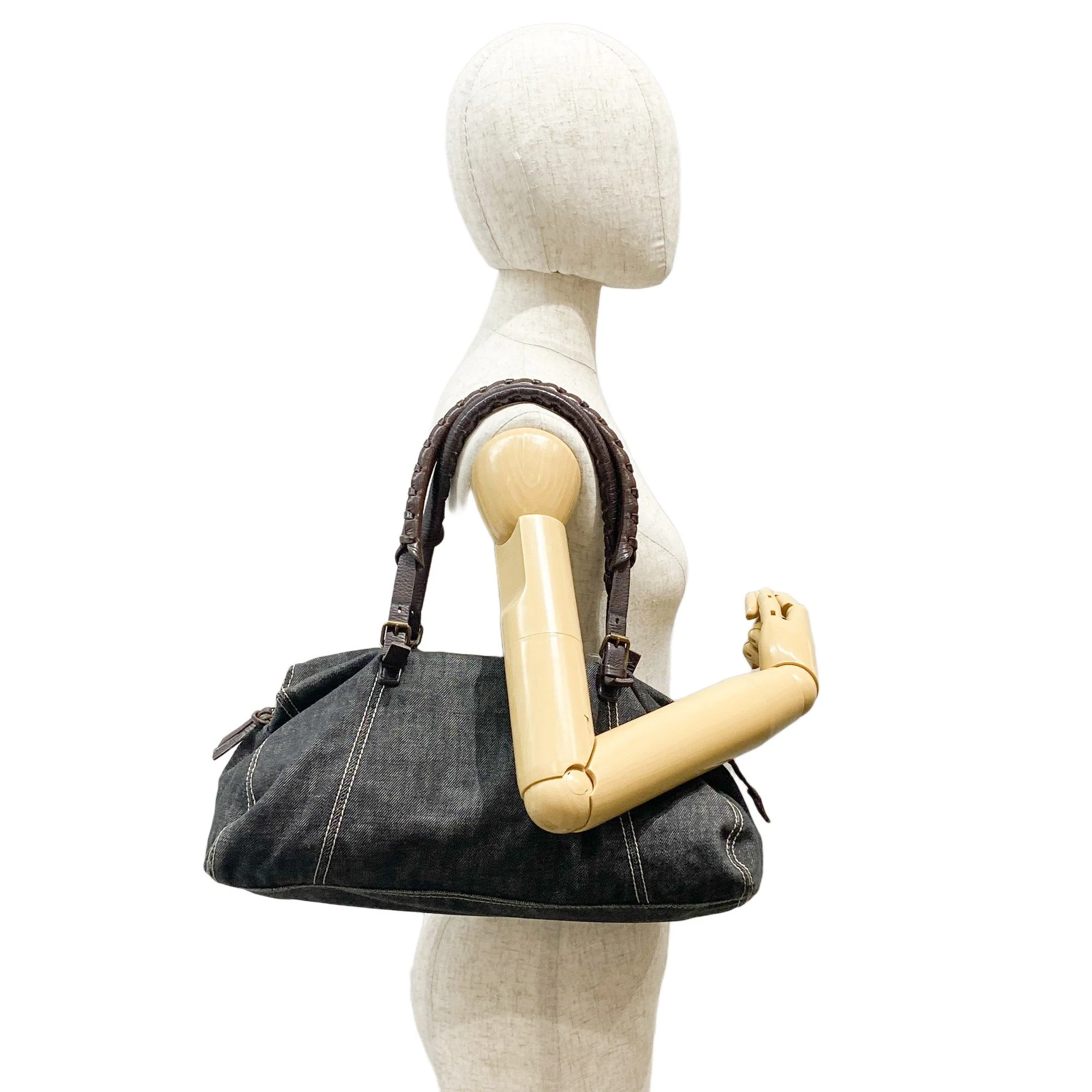Archive Blue Denim Shoulder Bag - Image 3