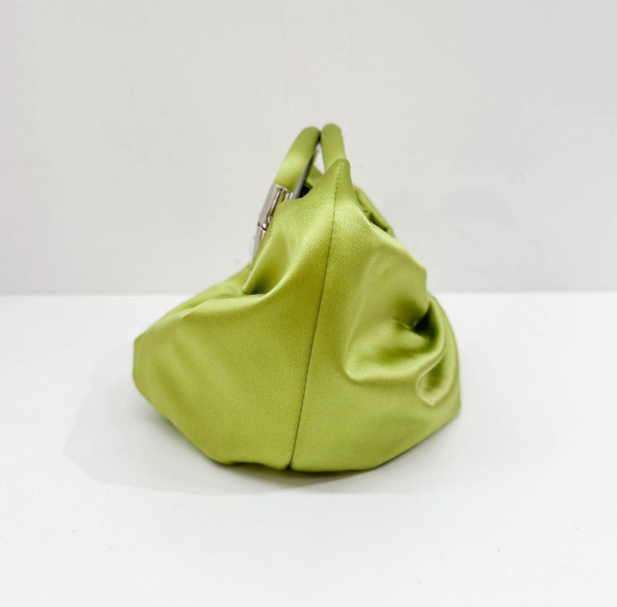 Babe Lime Satin Hand Bag - Image 5