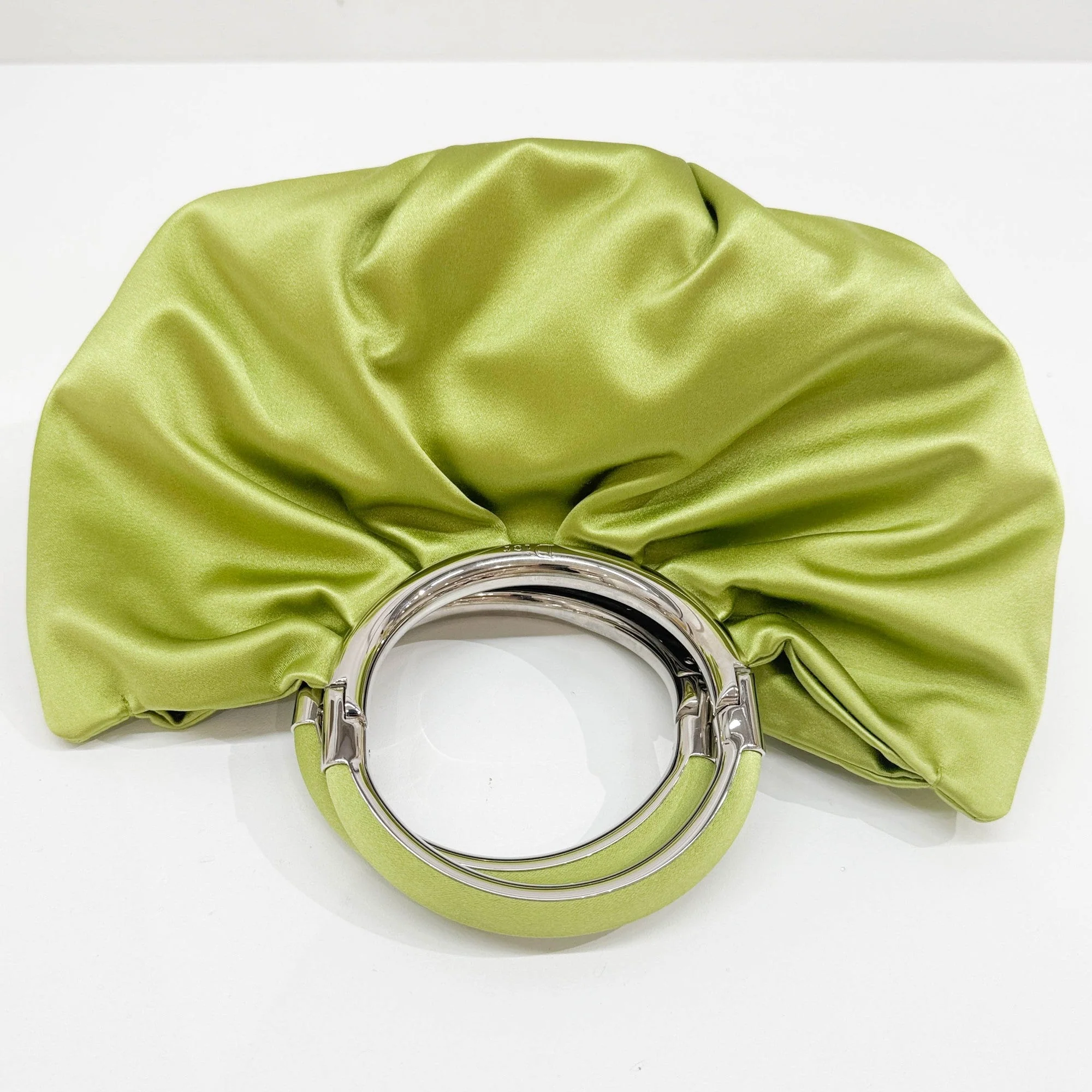 Babe Lime Satin Hand Bag - Image 7