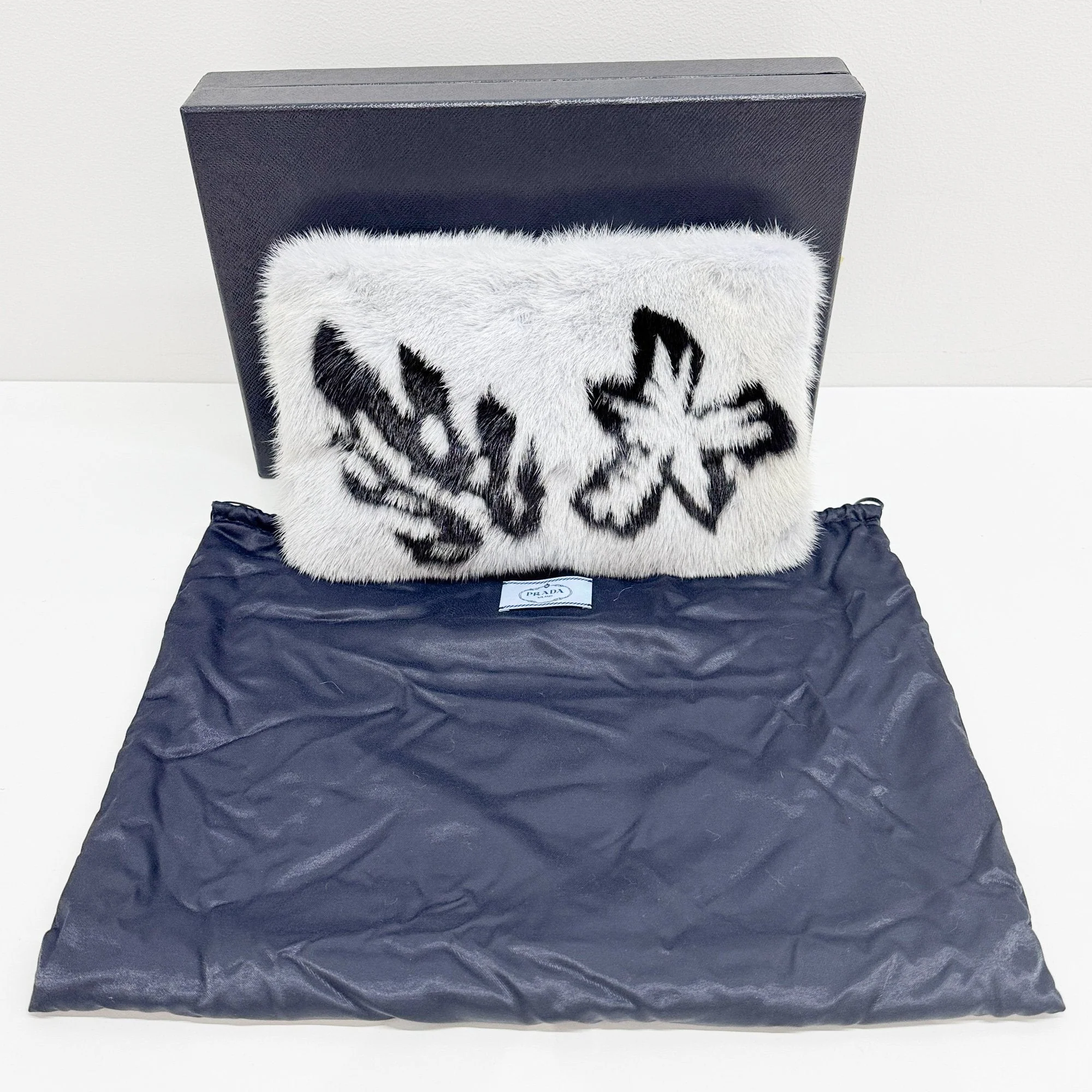 Baby Blue Mink Fur Clutch Bag - Image 4