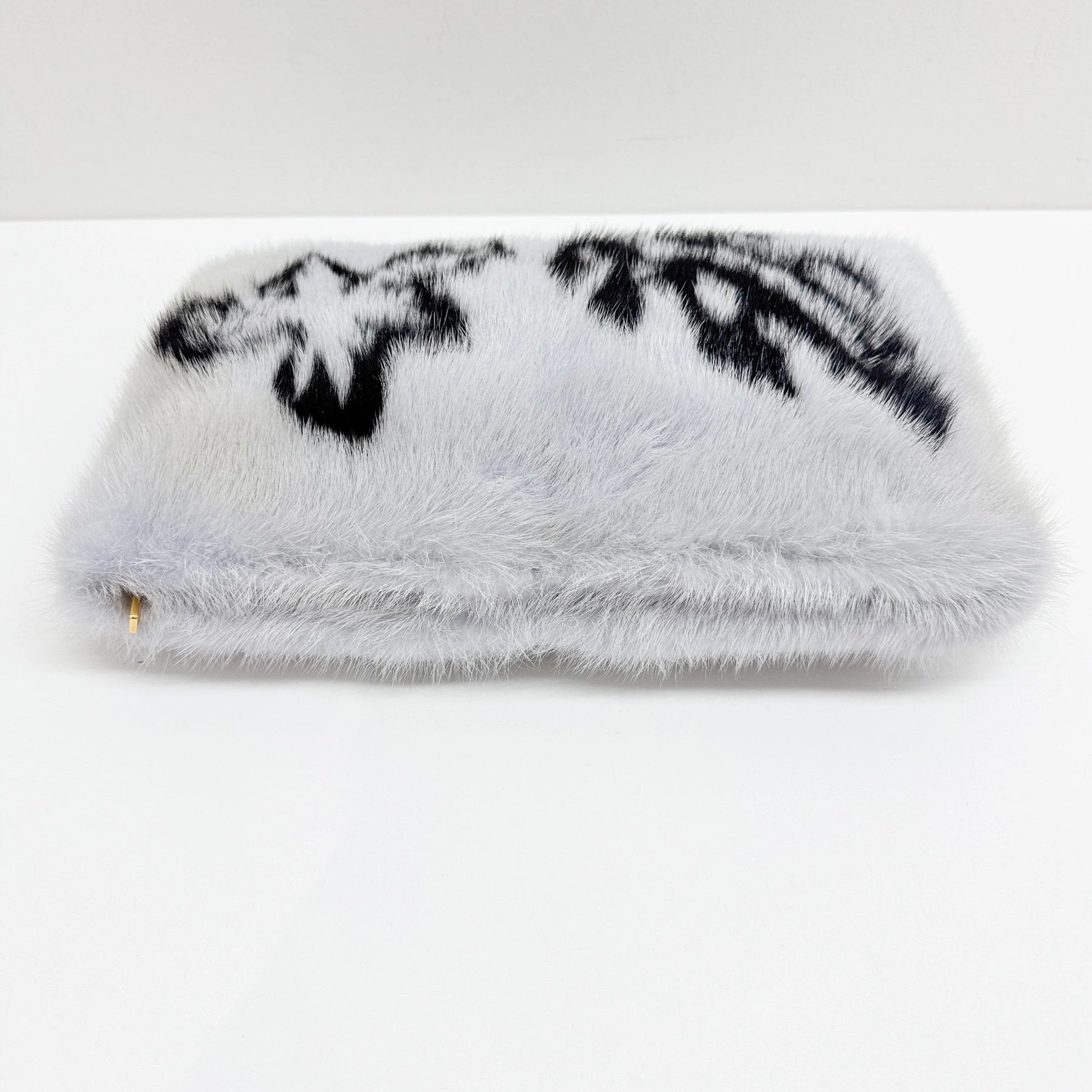 Baby Blue Mink Fur Clutch Bag - Image 7