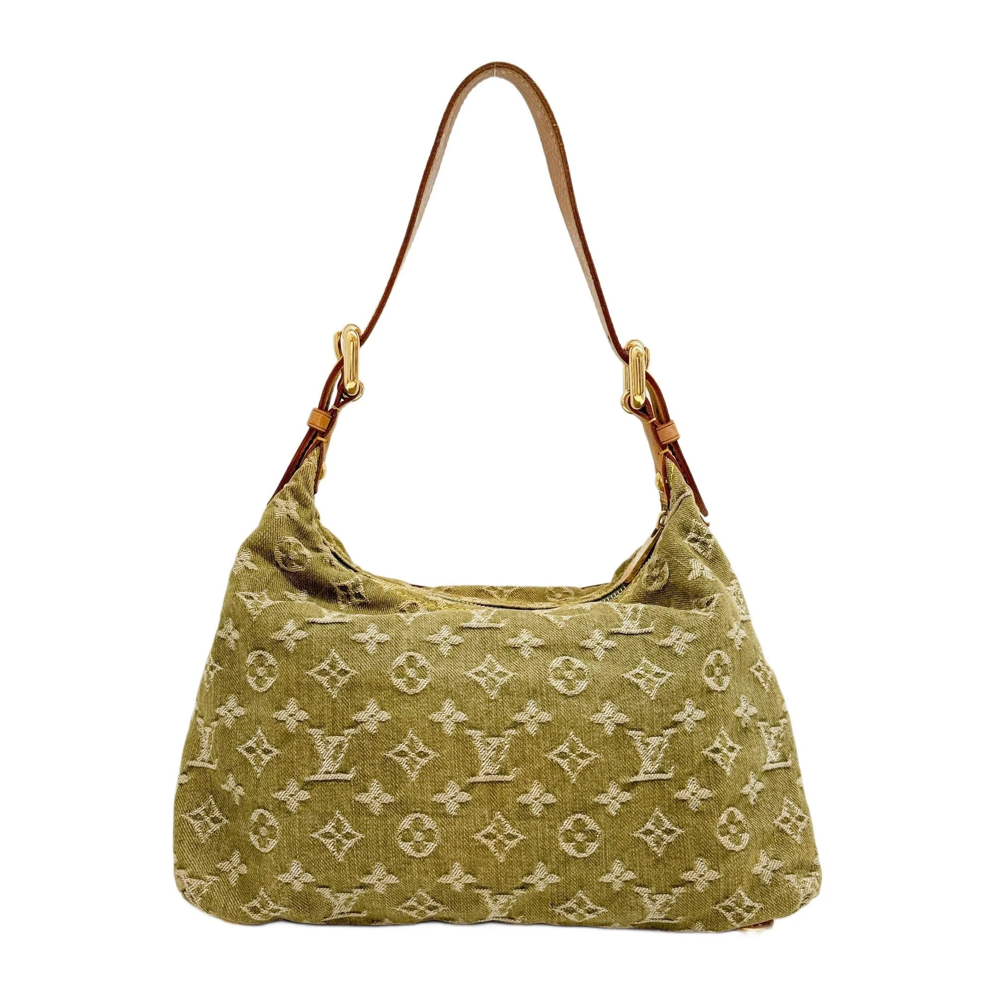 Baggy Monogram Green Denim Bag - Image 2
