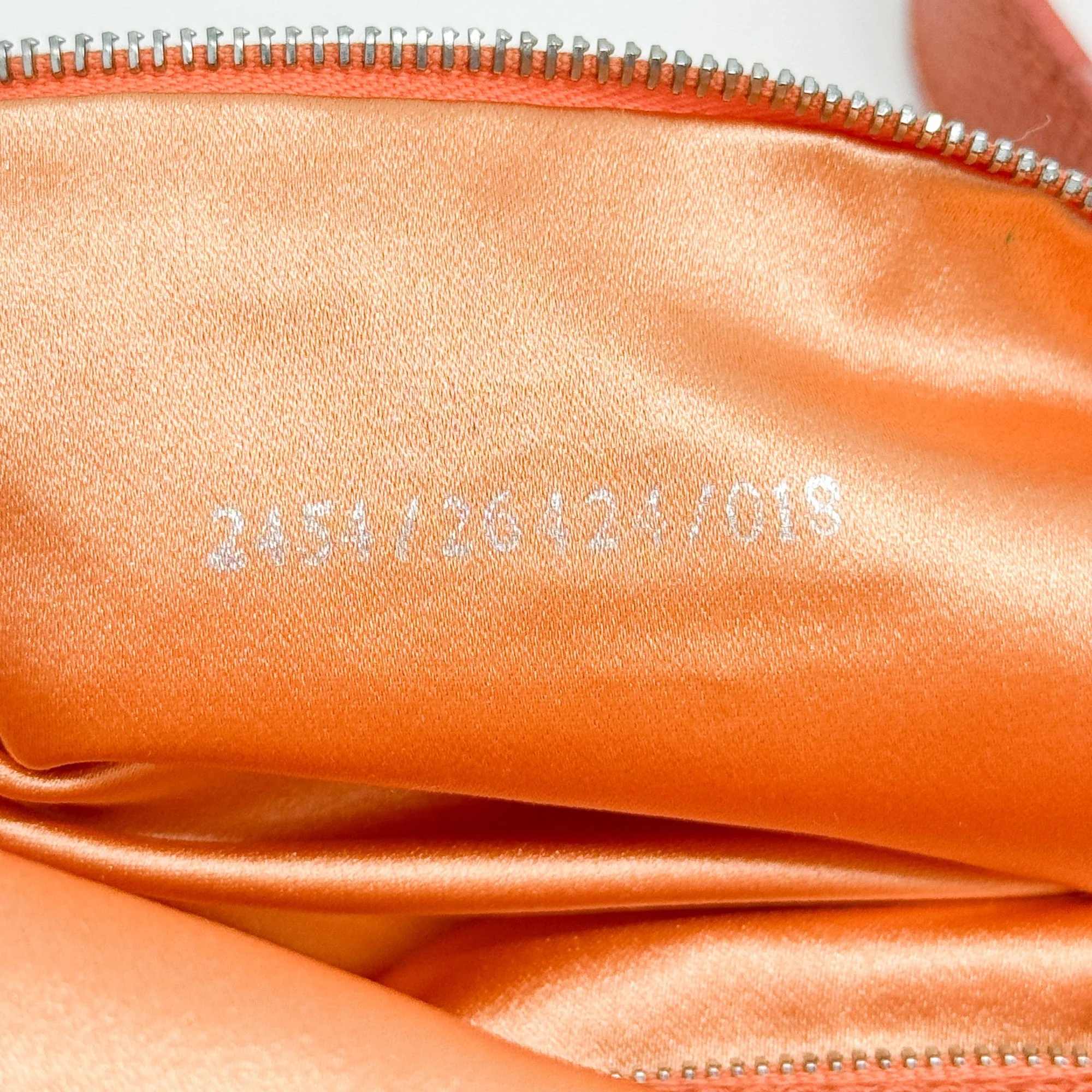 Baguette Beaded Orange & Pink Swirl Polyester Shoulder Bag - Image 15