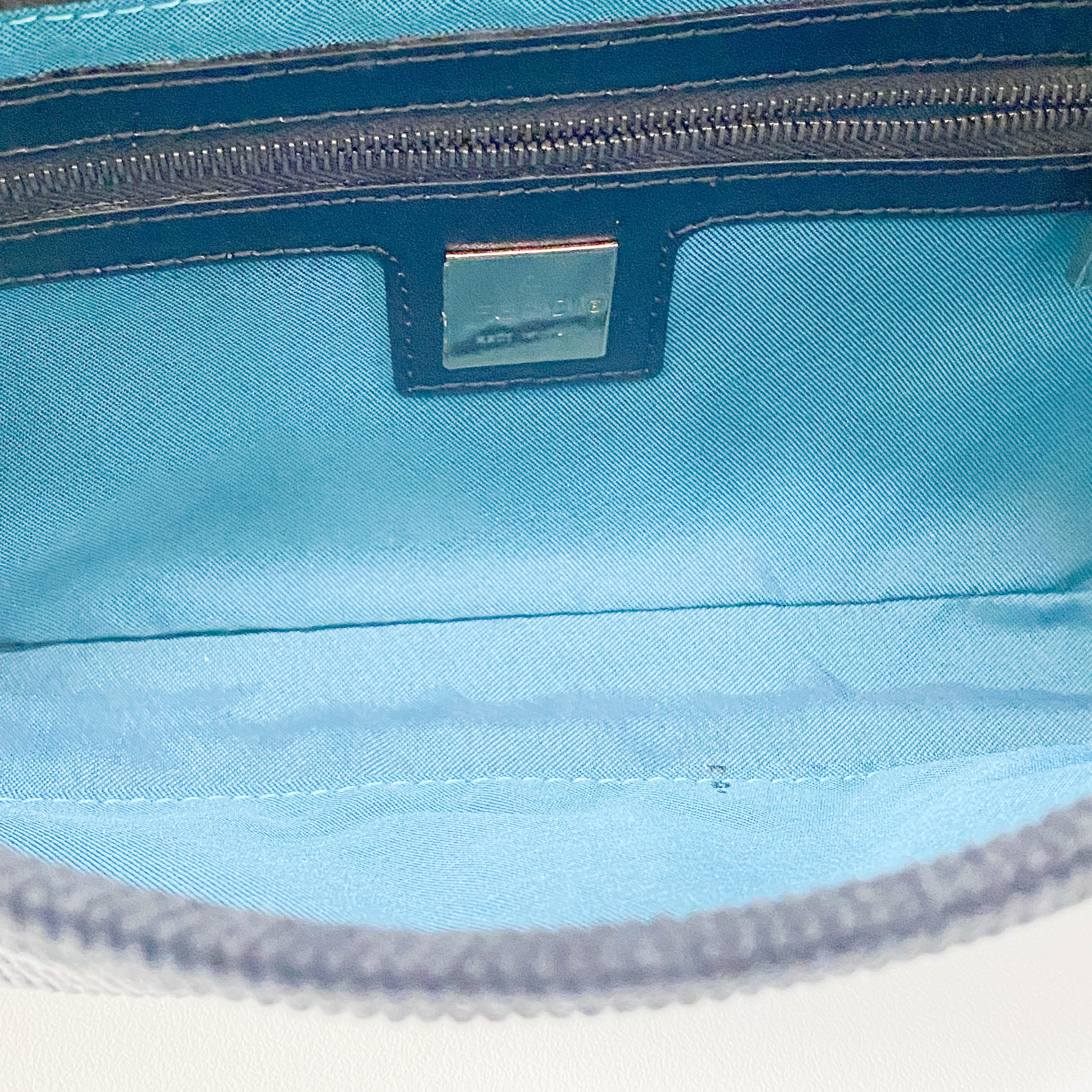 Baguette Black Corduroy Shoulder Bag - Image 13