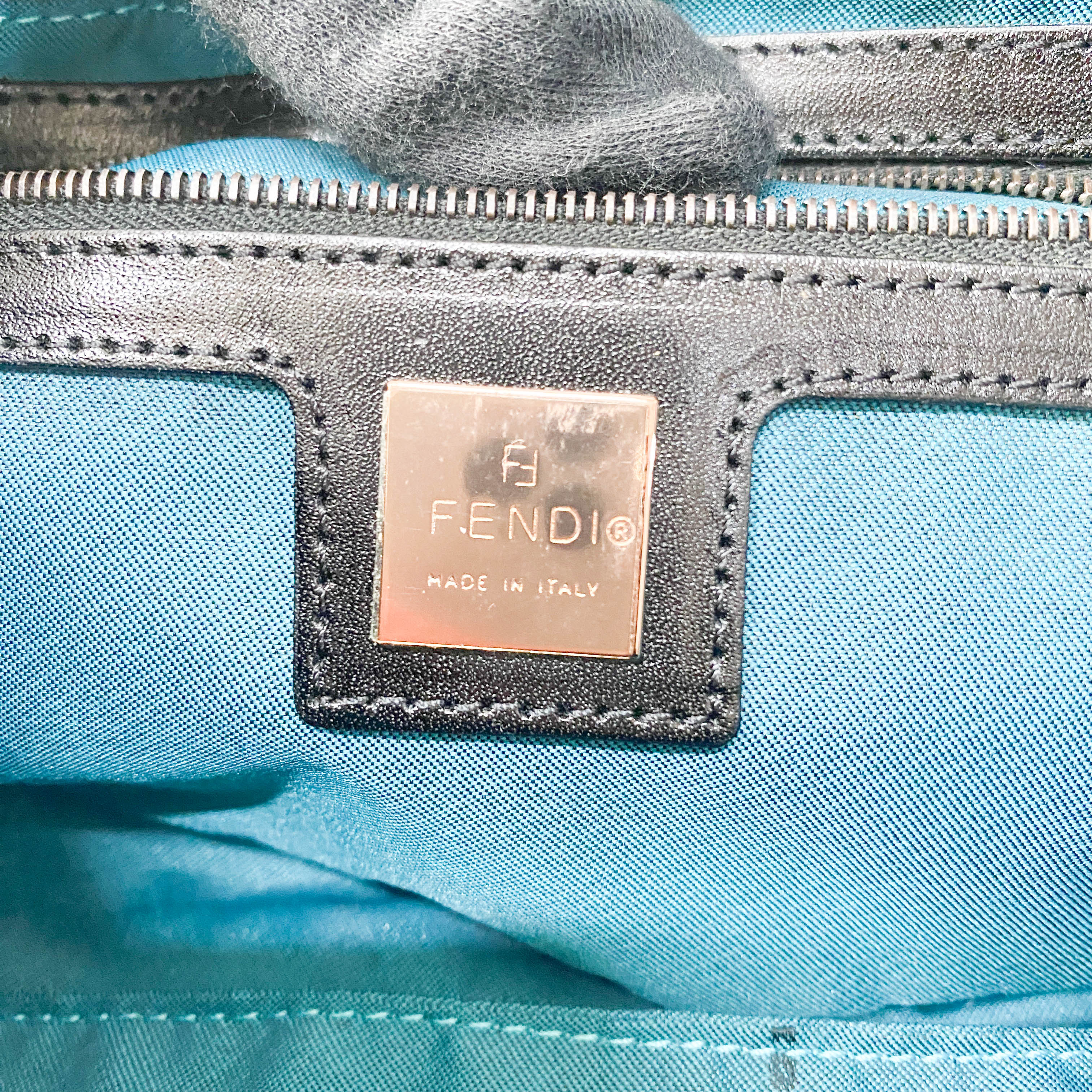 Baguette Black Corduroy Shoulder Bag - Image 14