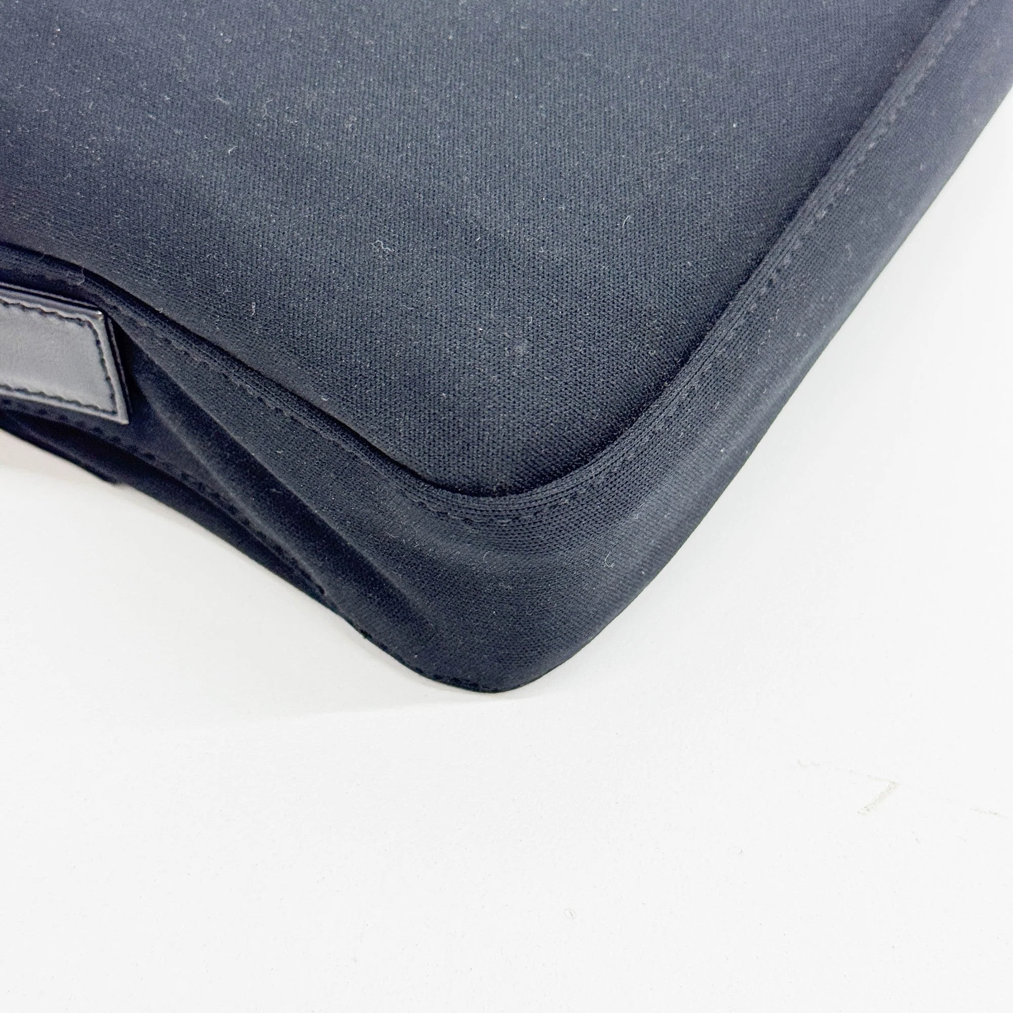 Baguette Black Jersey Shoulder Bag - Image 10