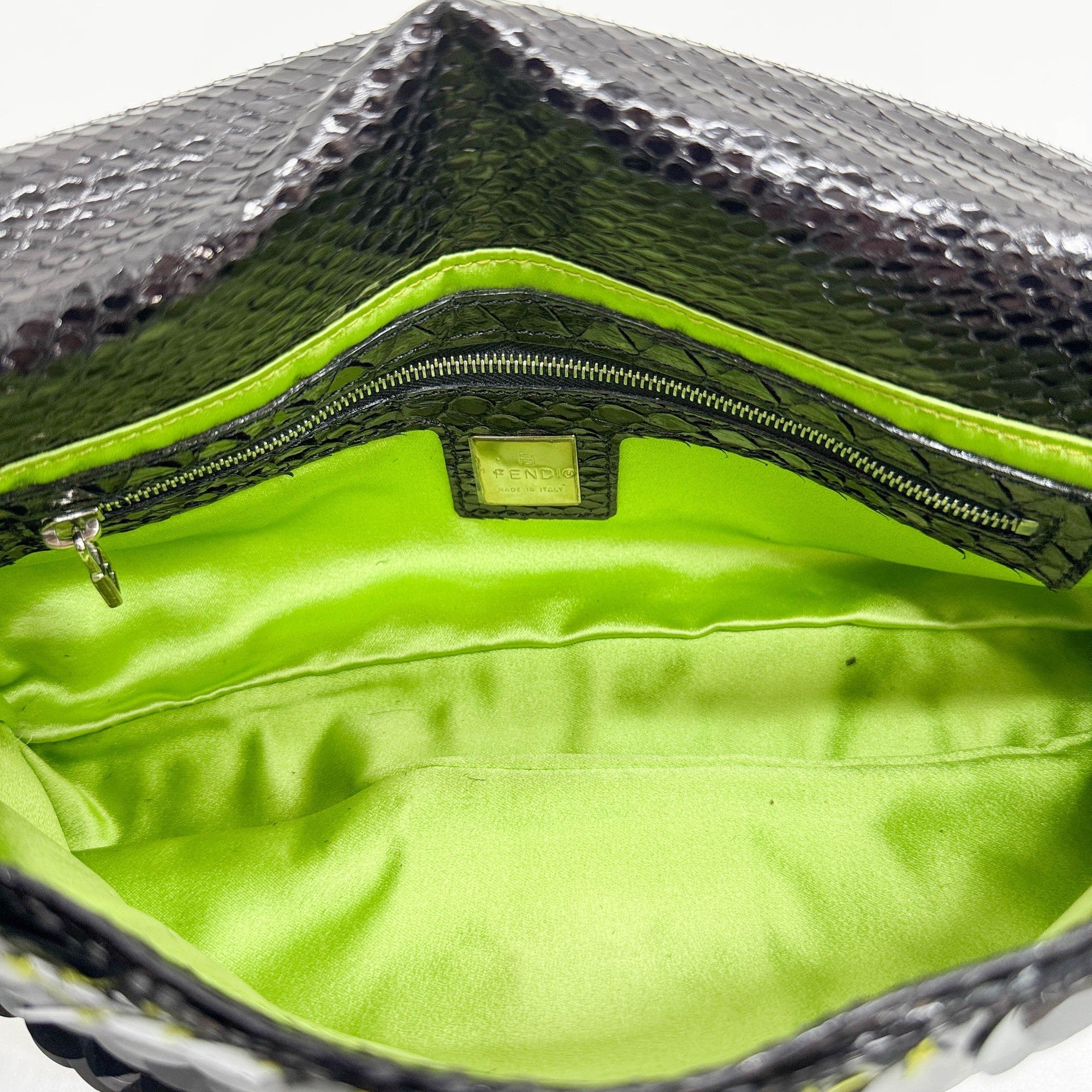 Baguette Black Sequin Shoulder Bag - Image 14