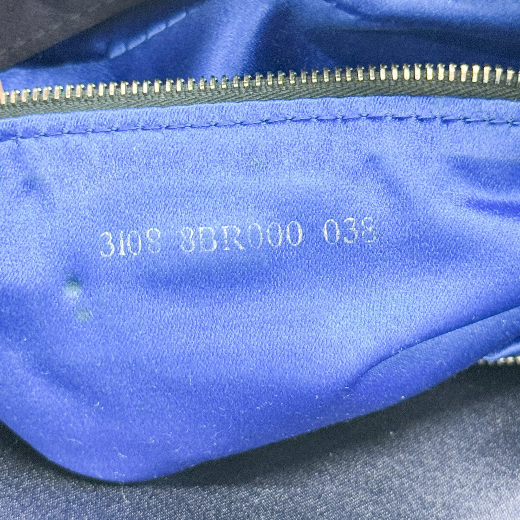 Baguette Blue Satin Shoulder Bag - Image 14