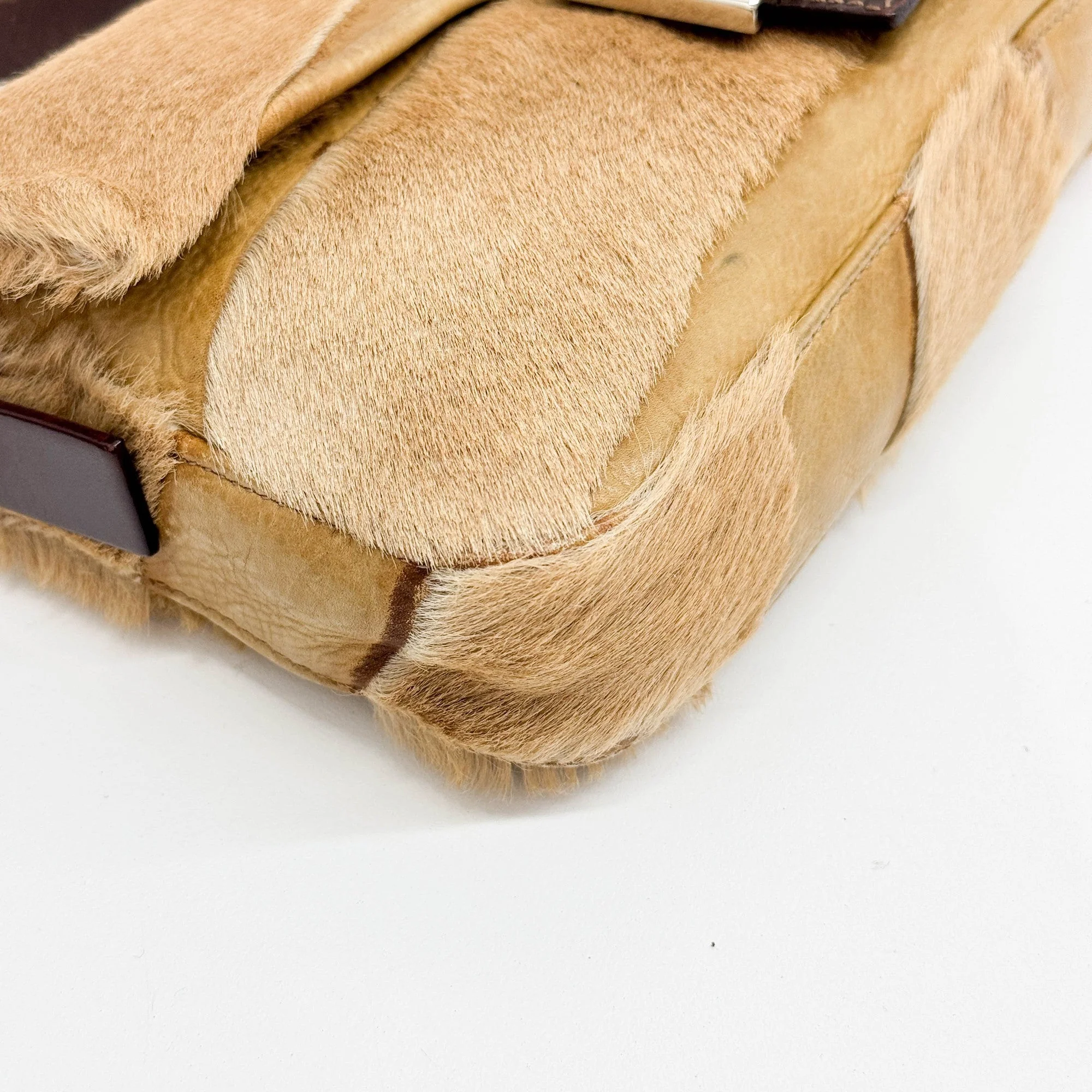 Baguette Brown Pony Hair & Leather Shoulder Bag - Image 8