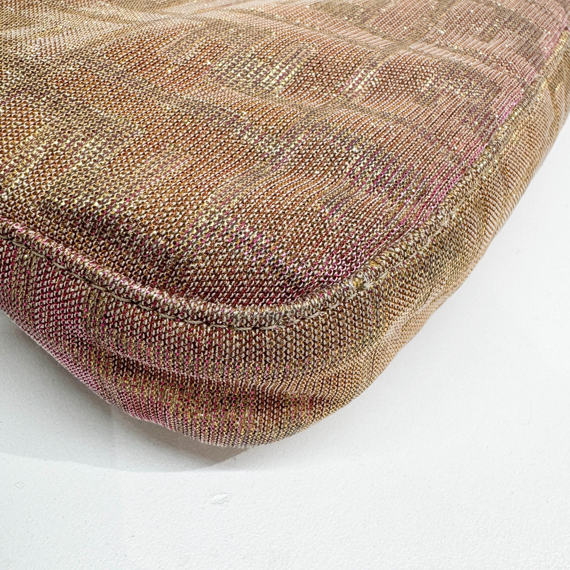 Baguette Holographic Purple and Gold Glitter Shoulder Bag - Image 12