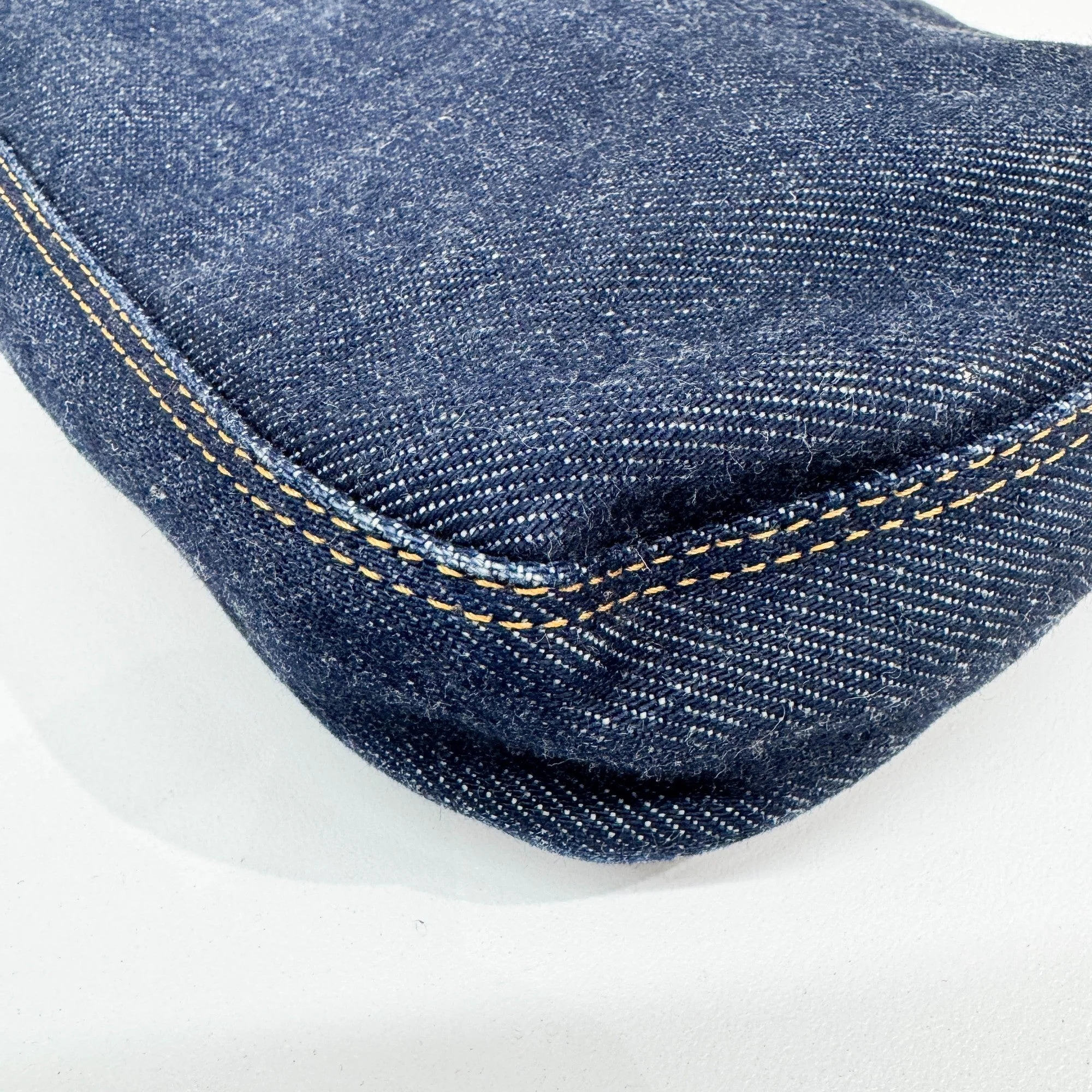 Baguette in Blue Denim Shoulder Bag - Image 12