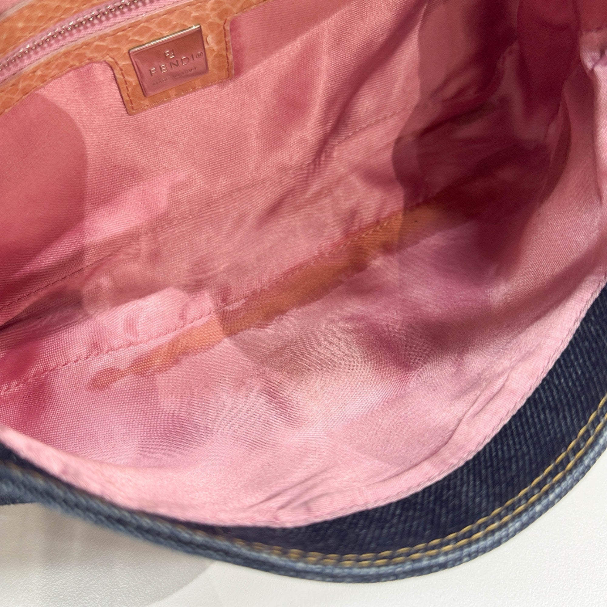 Baguette in Blue Denim Shoulder Bag - Image 23