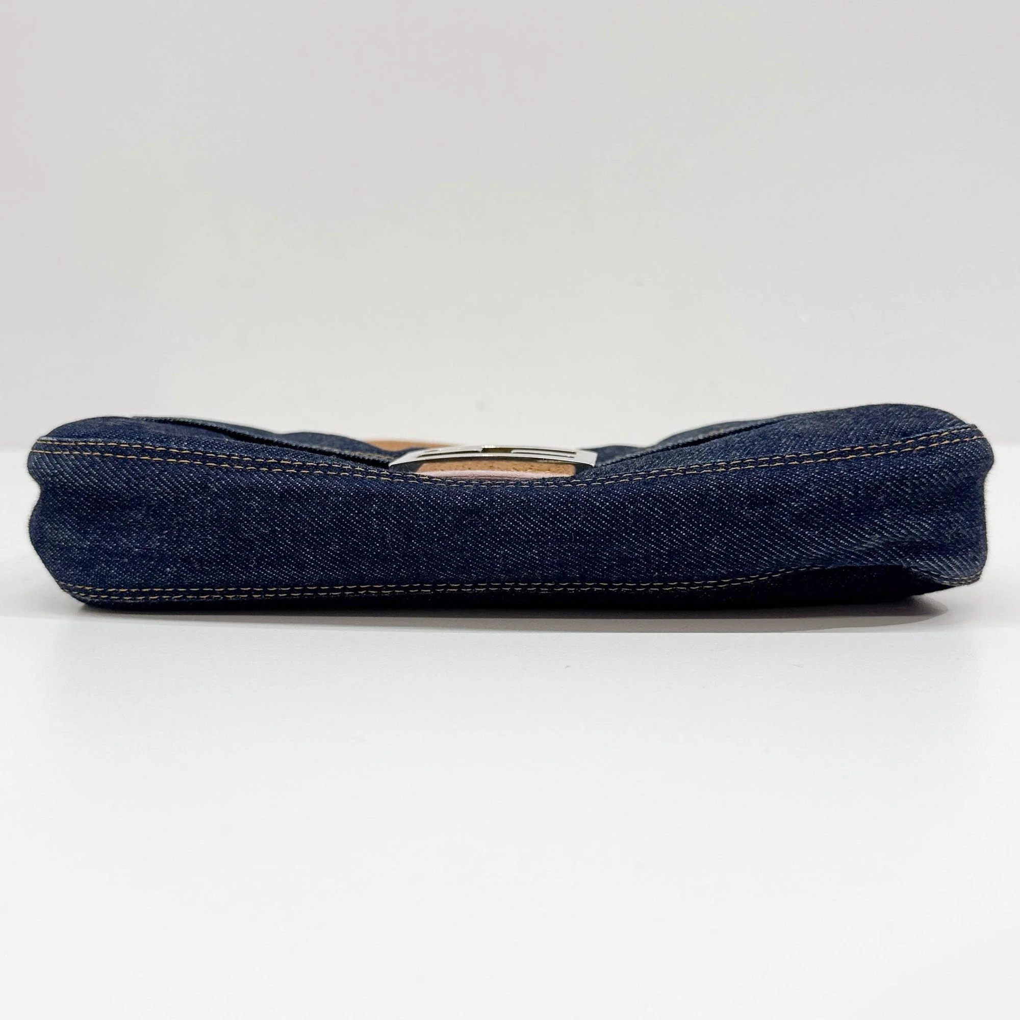 Baguette in Blue Denim Shoulder Bag - Image 8