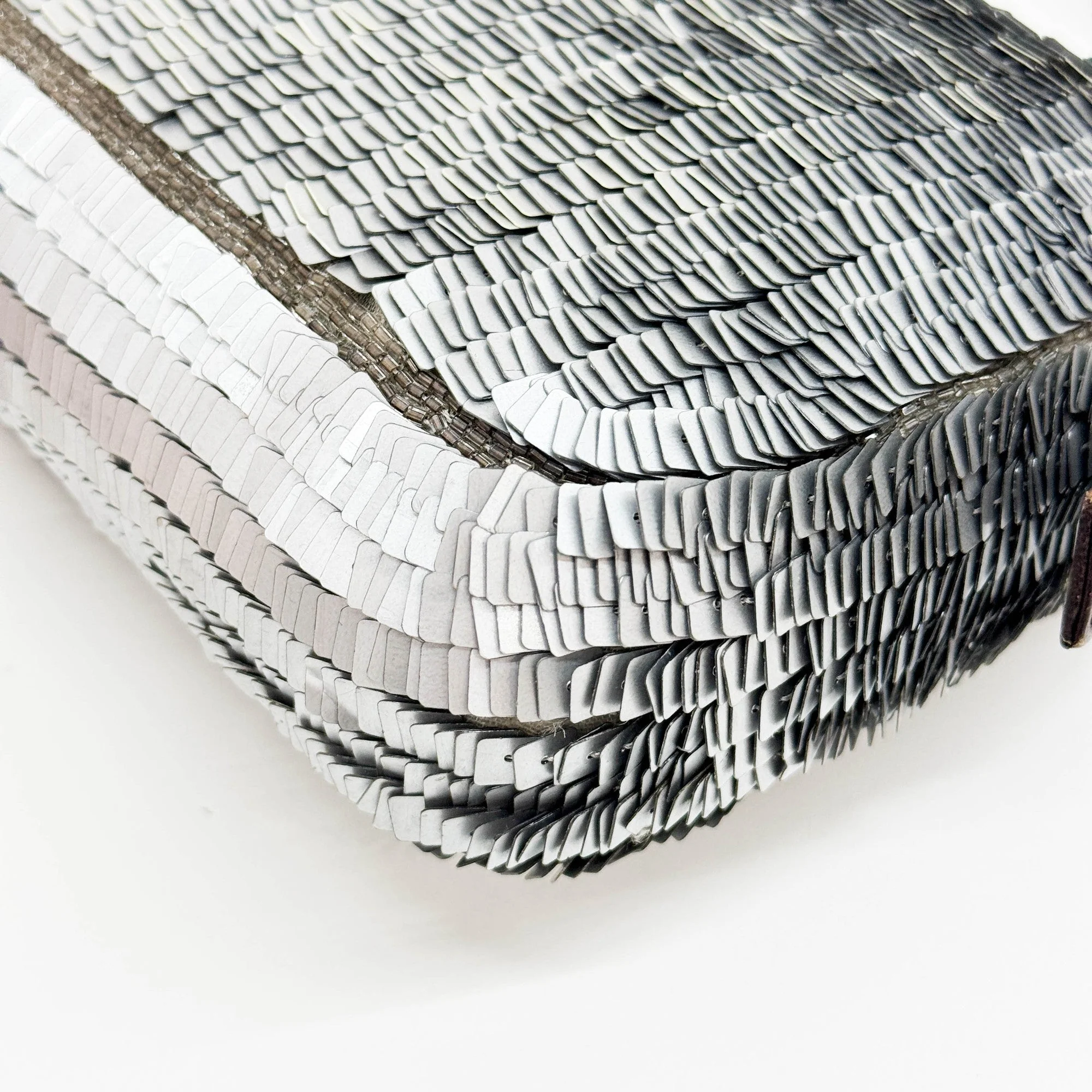 Baguette Silver Sequin Shoulder Bag - Image 11