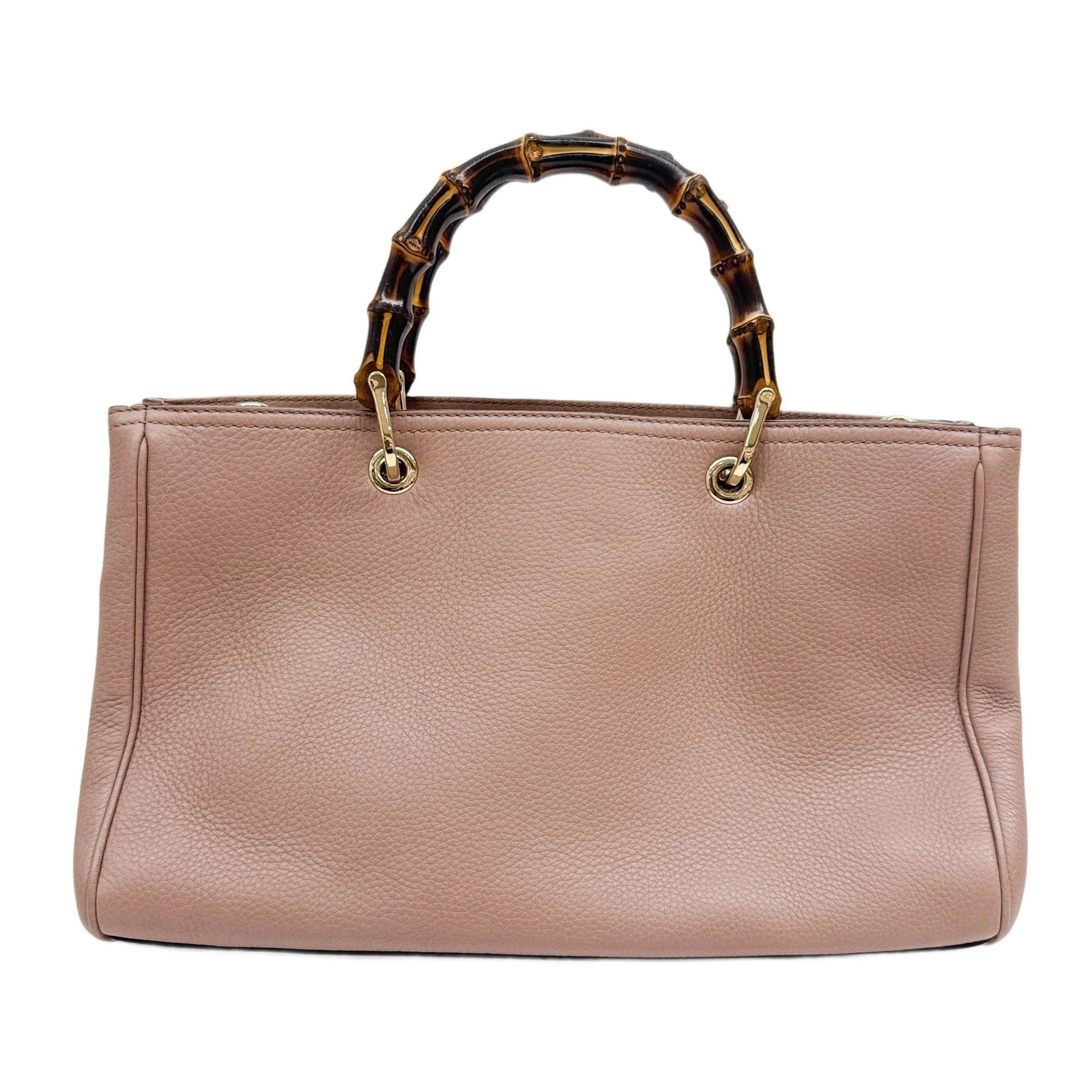 Bamboo Shopper Dusty Pink Leather Two Way Bag - Image 2