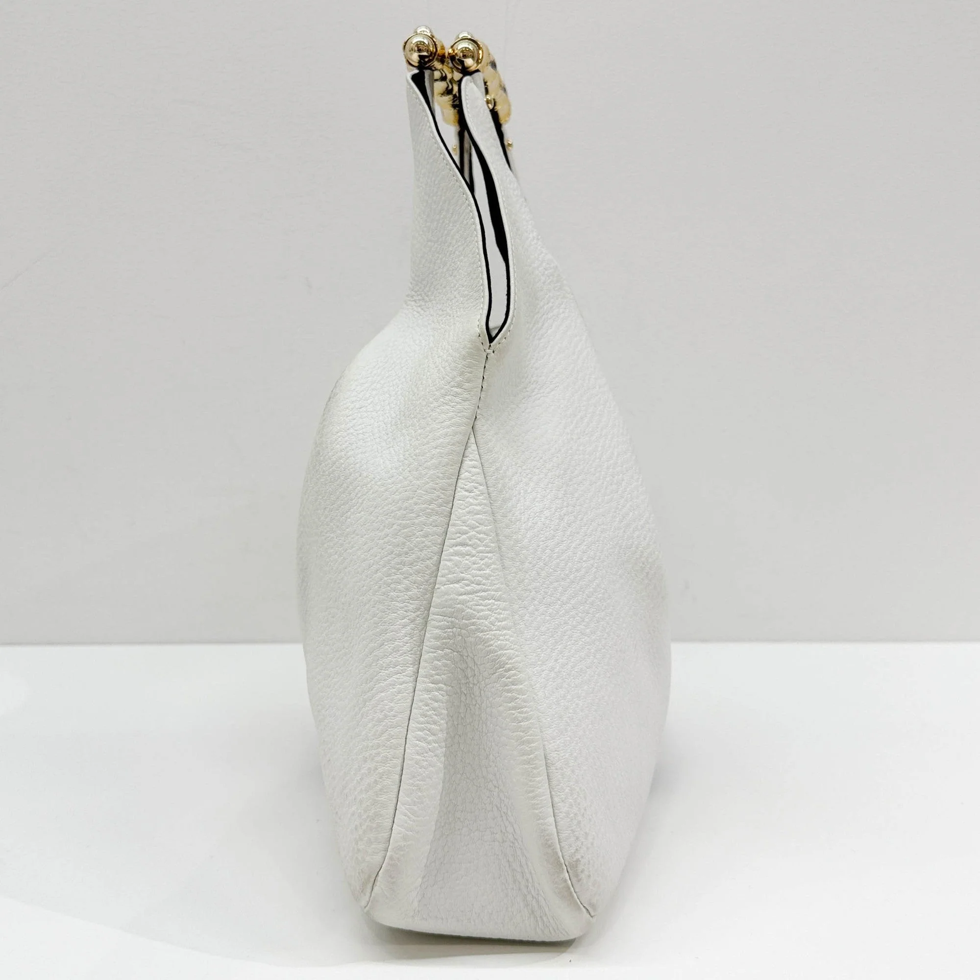 Bamboo Ophidia White Leather Hand Bag - Image 4