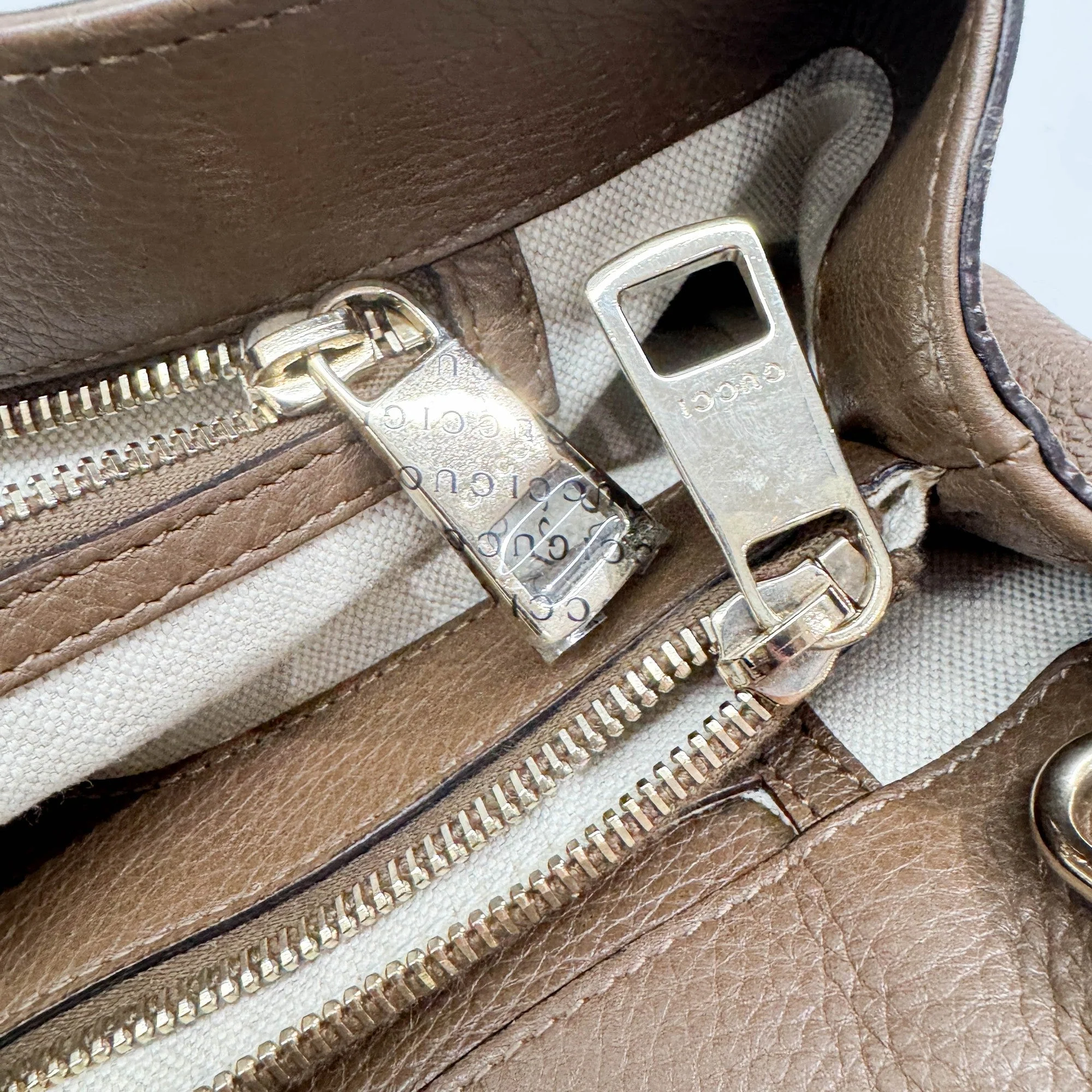 Bamboo Shopper Brown Leather Two Way Bag - Image 14