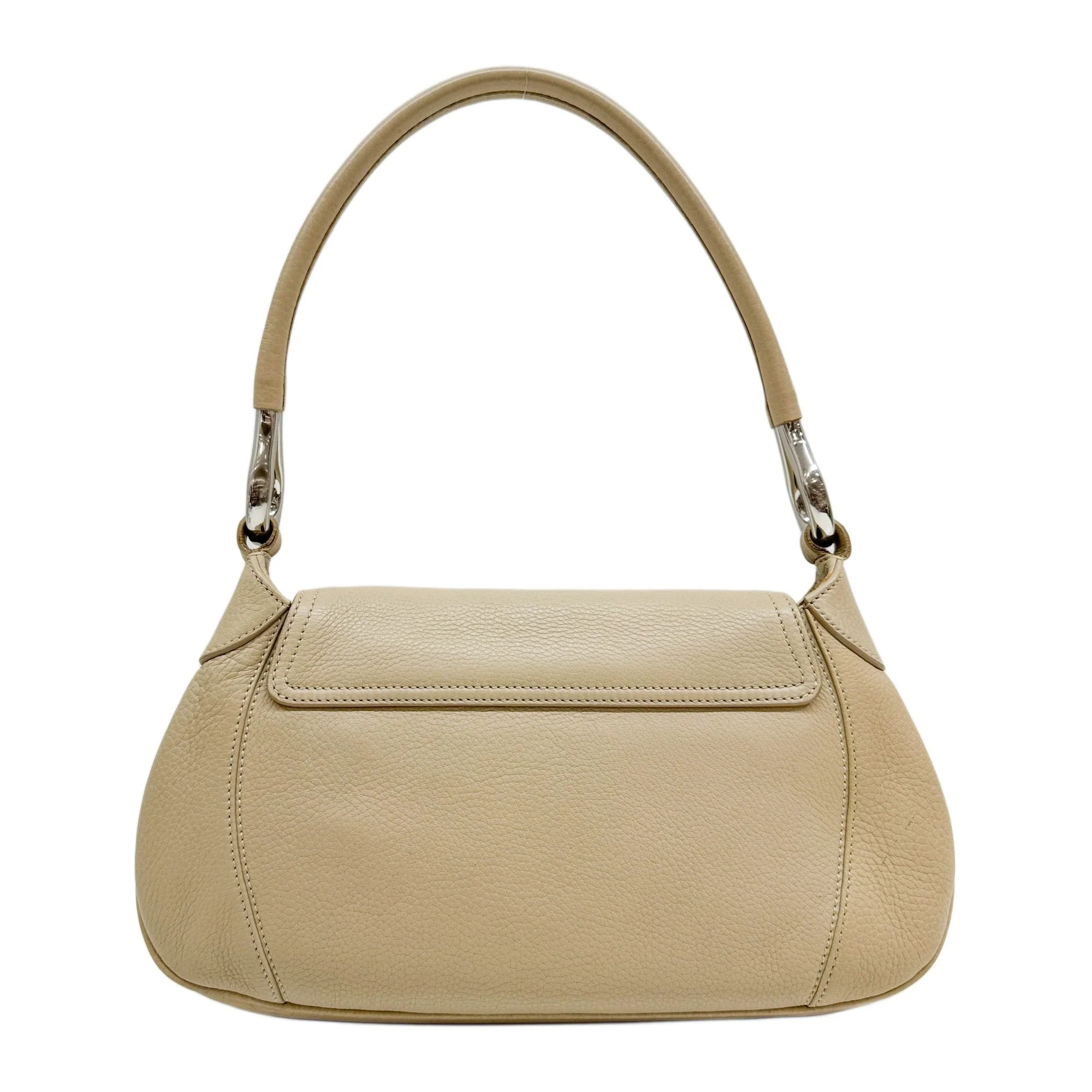 Beige Leather Shoulder Bag - Image 2