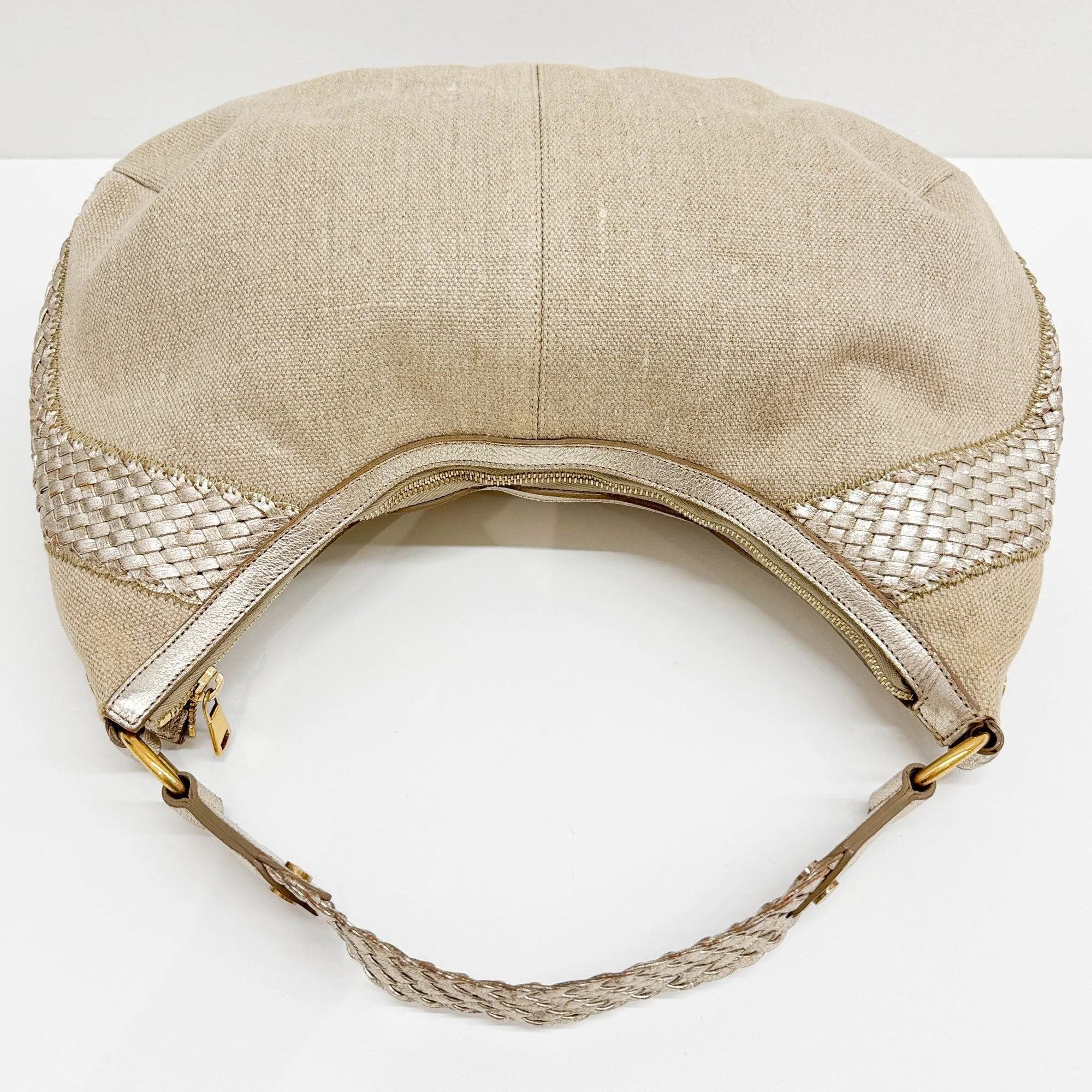Beige Tweet Hobo Bag - Image 6