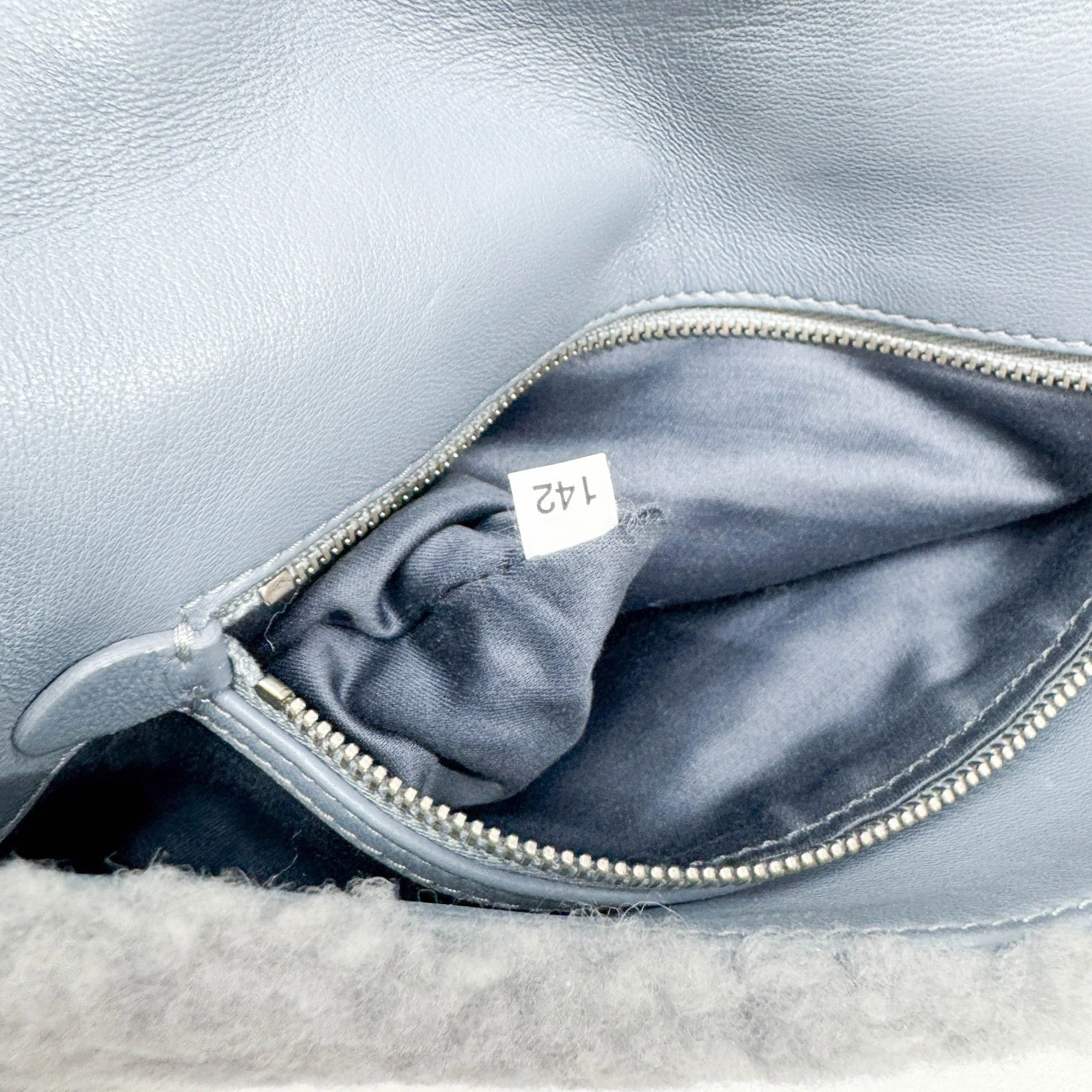Bijou Strap Cinderella Blue Fur Shoulder Bag - Image 13