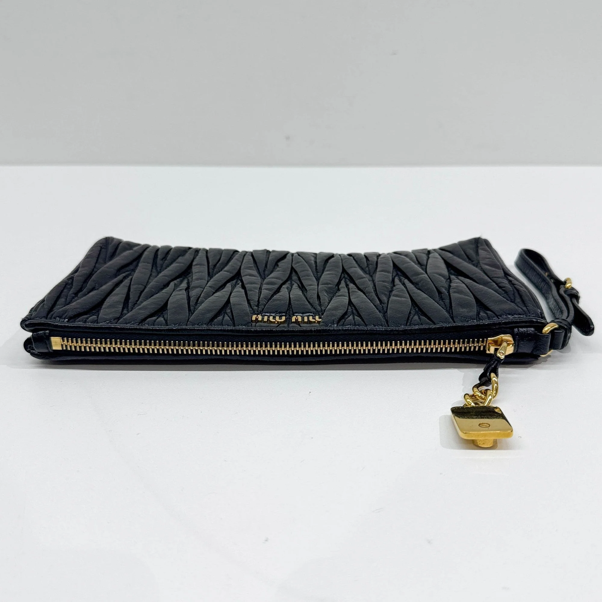 Black Leather Clutch Bag - Image 6