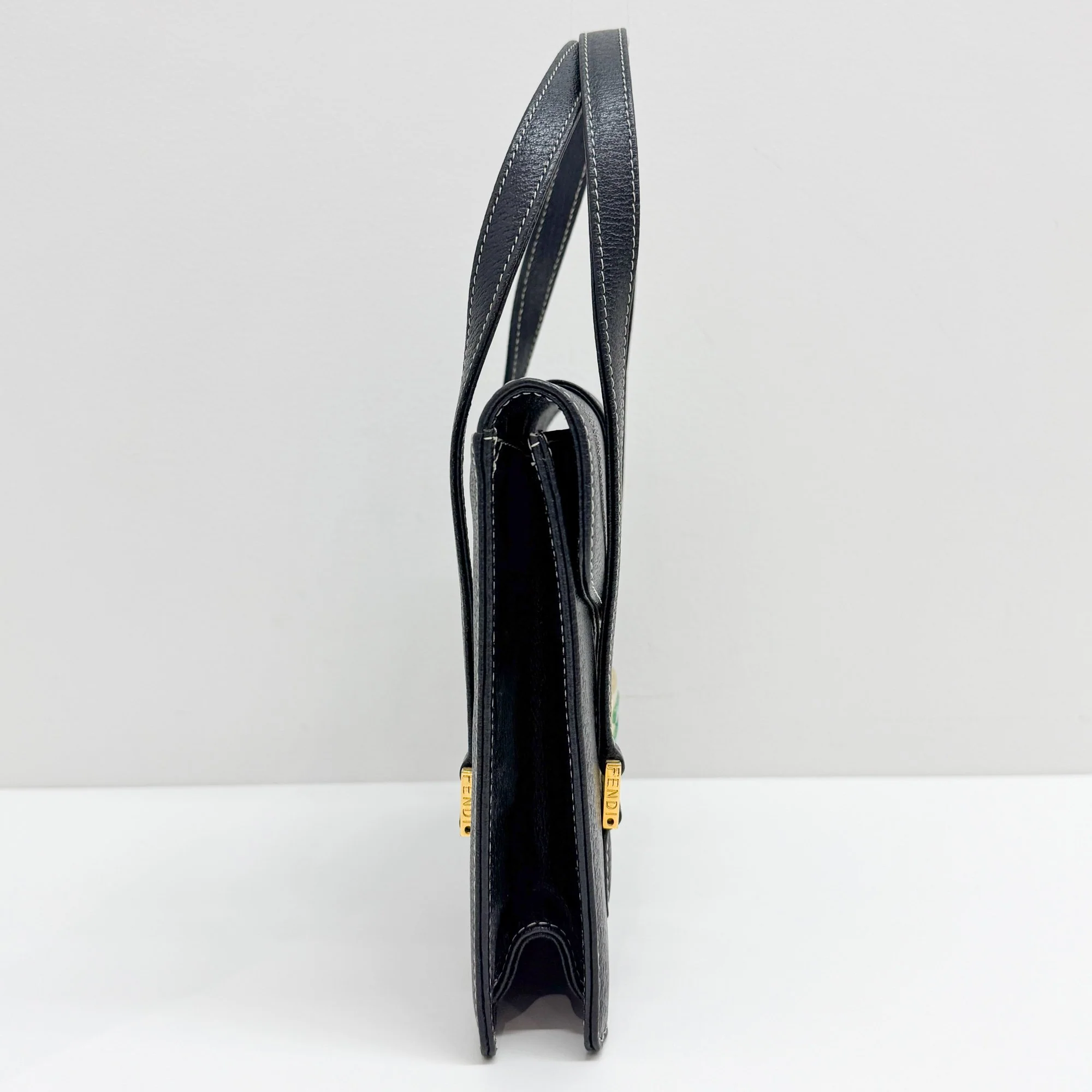 Black Leather Hand bag - Image 6