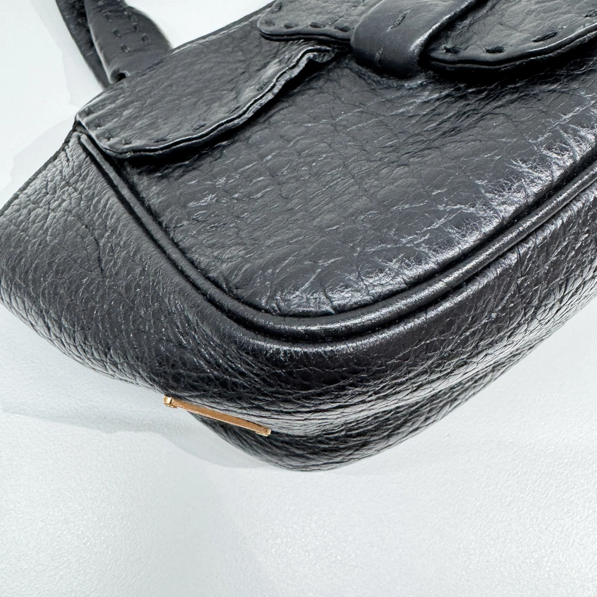 Black Leather Hand Bag - Image 9