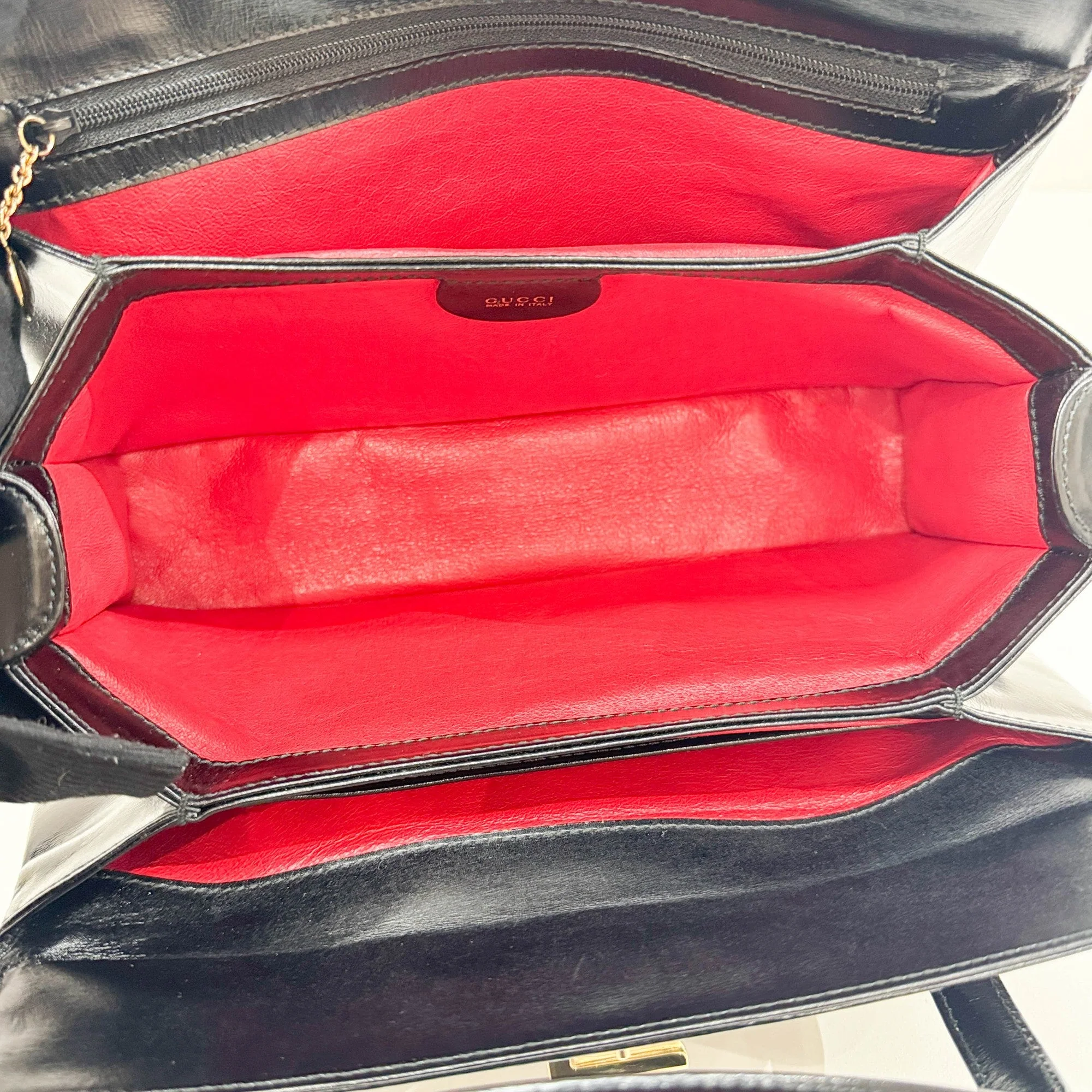 Black Leather Hand Bag - Image 18