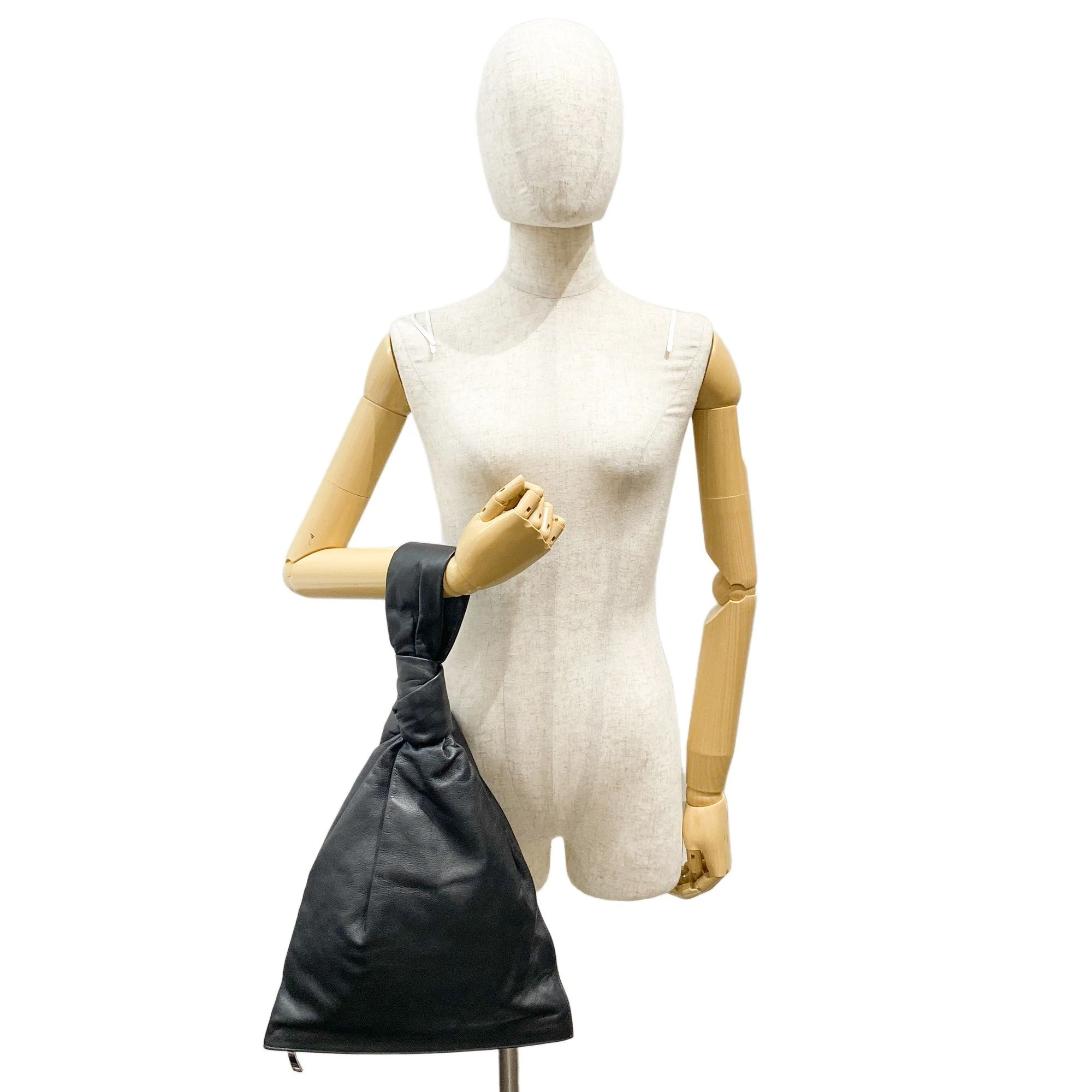 Black Leather Hnad Bag - Image 3