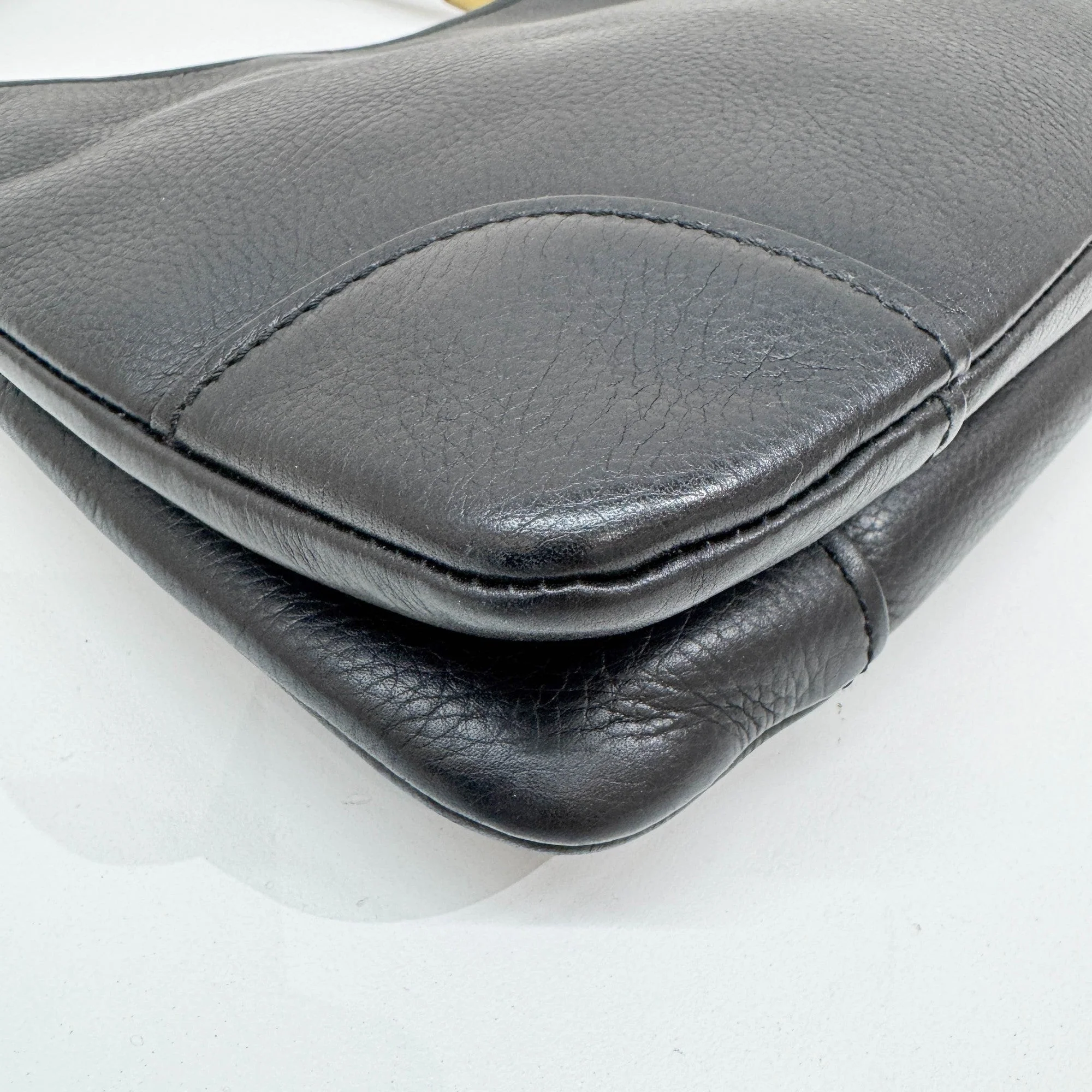 Black Leather Shoulder Bag - Image 11