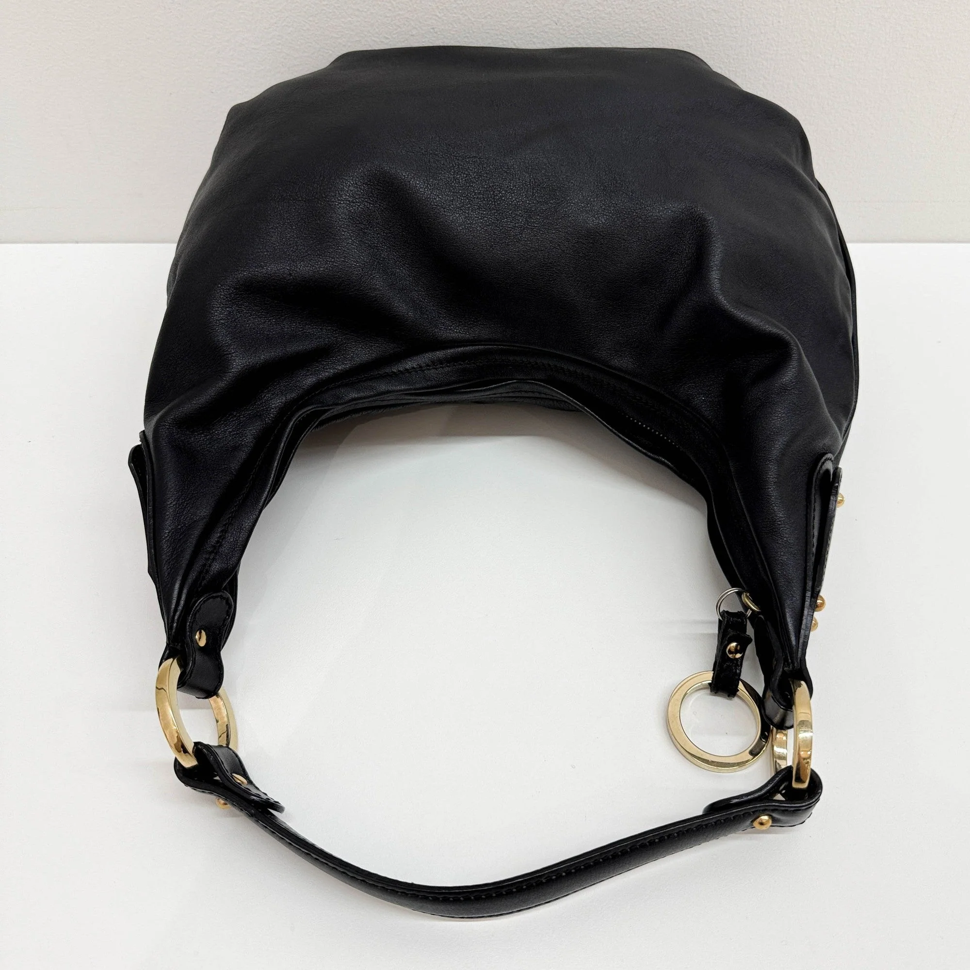 Black Leather Shoulder Bag - Image 6