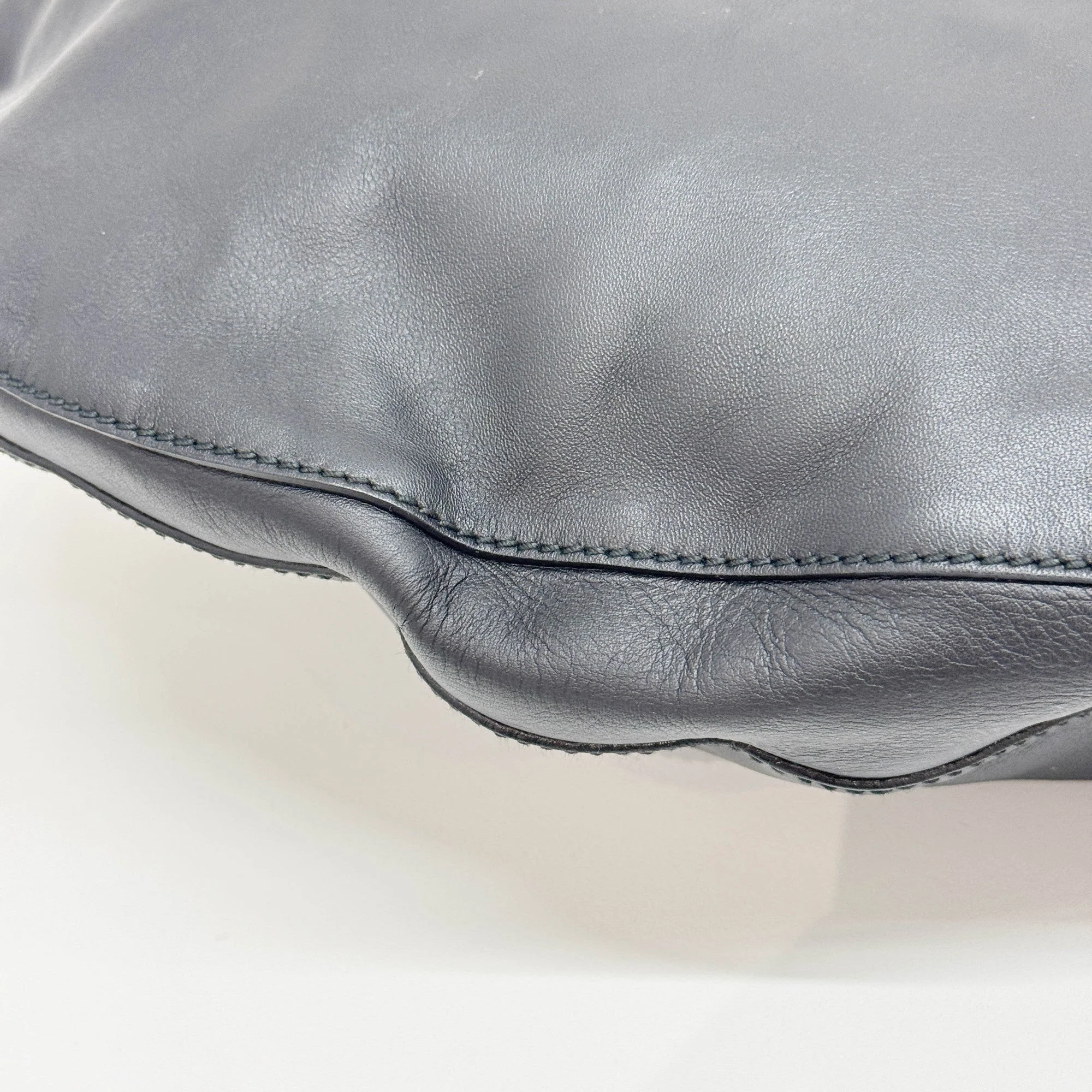 Black Leather Shoulder Bag - Image 9