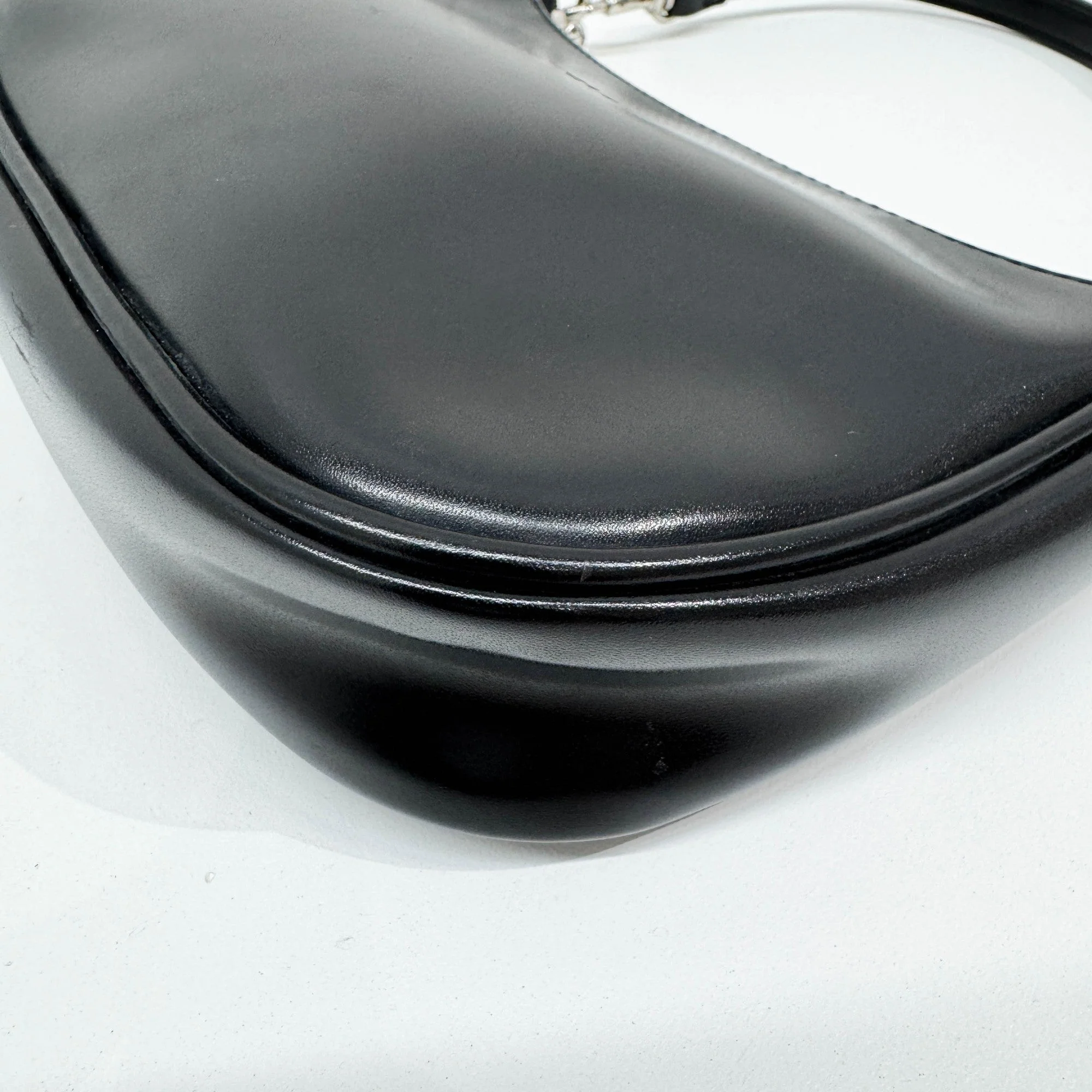Black Leather Shoulder Bag - Image 9