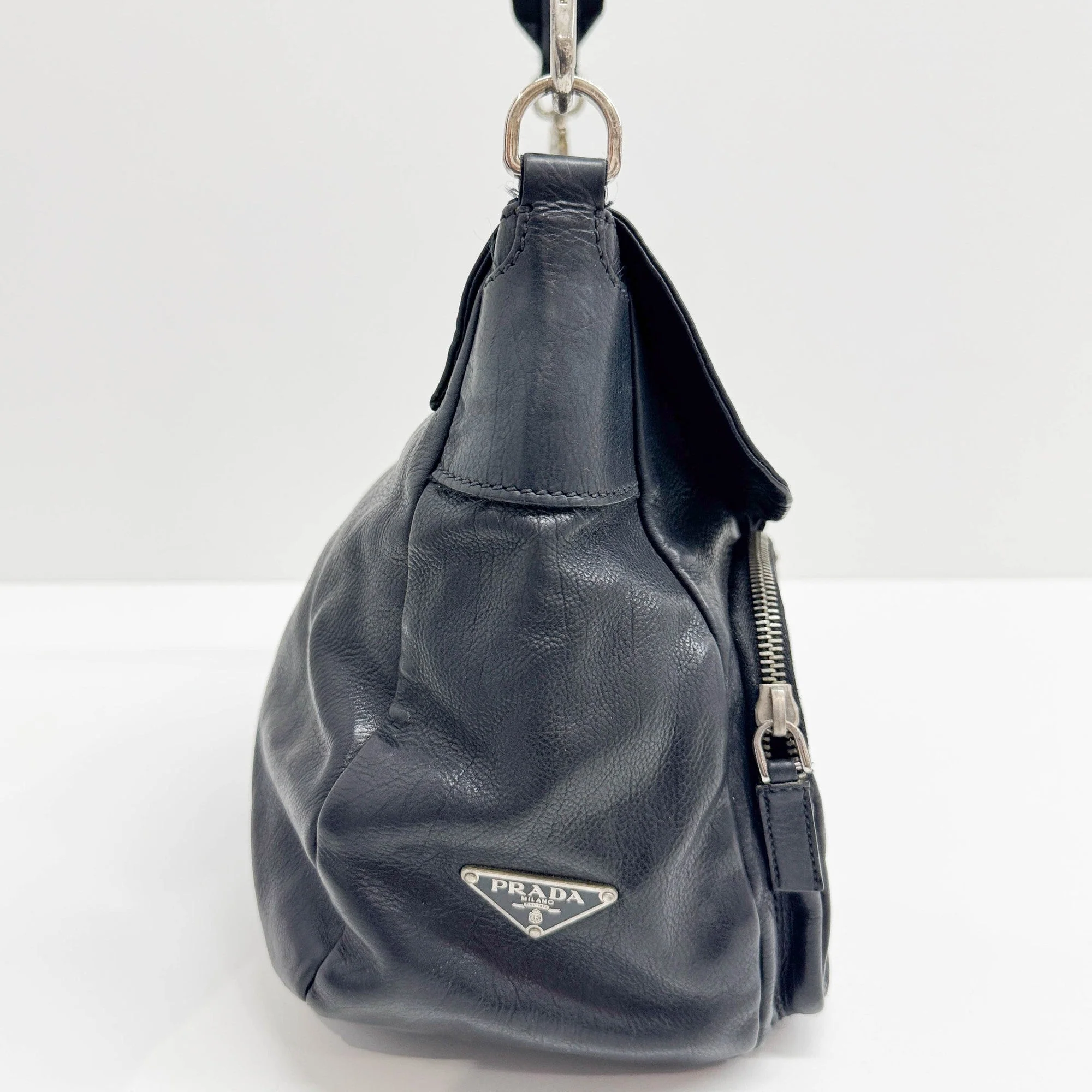 Black Leather Shoulder Bag - Image 6