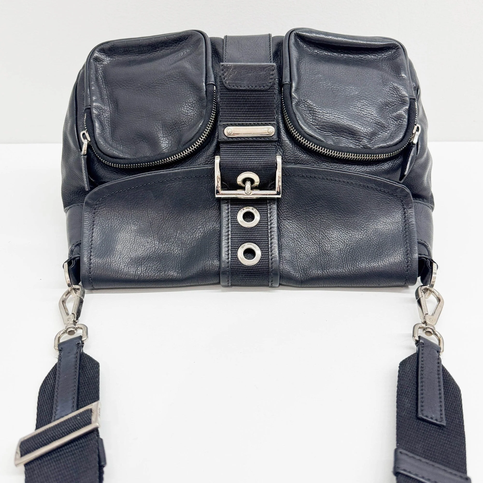 Black Leather Shoulder Bag - Image 7