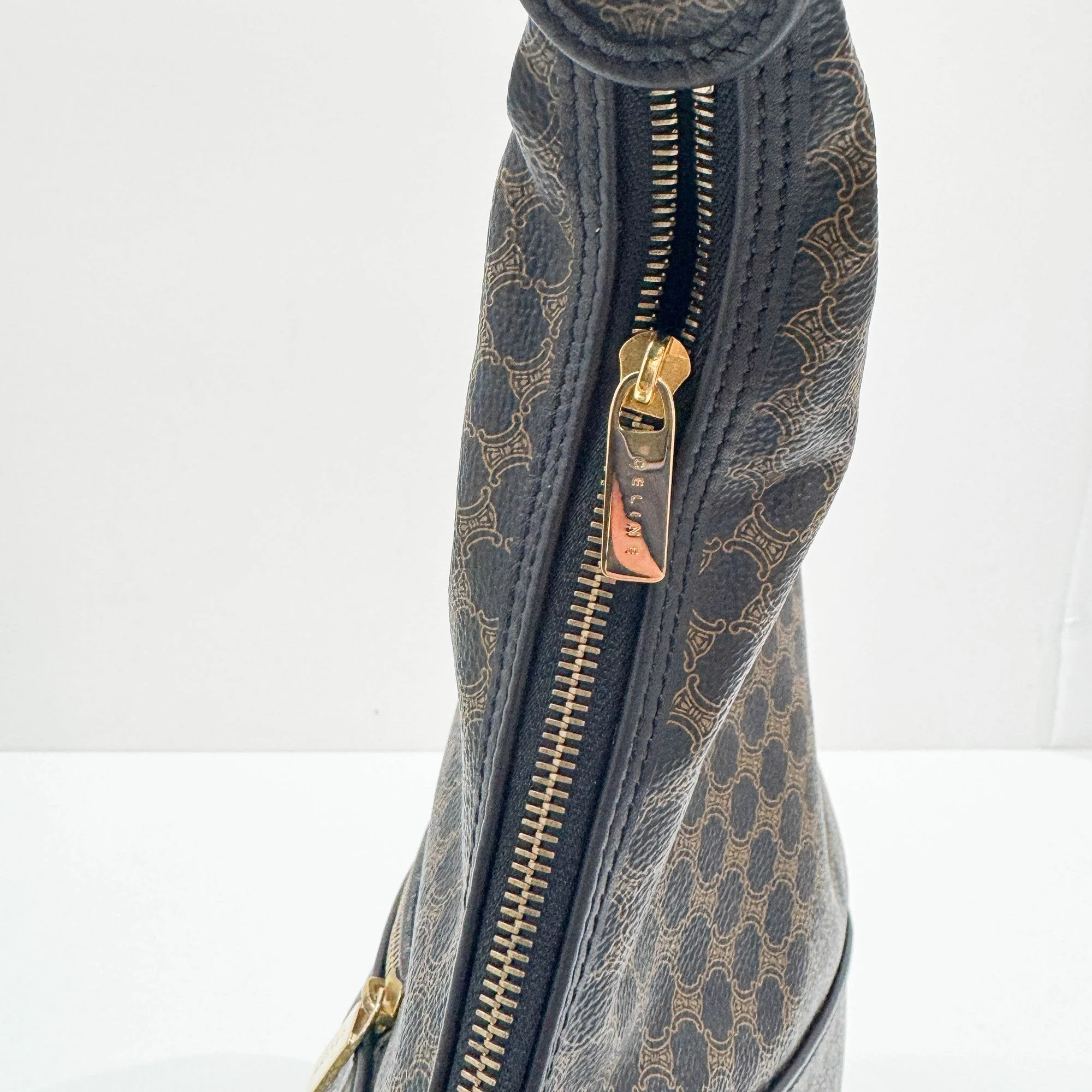 Black Macadam Leather Hobo Bag - Image 17